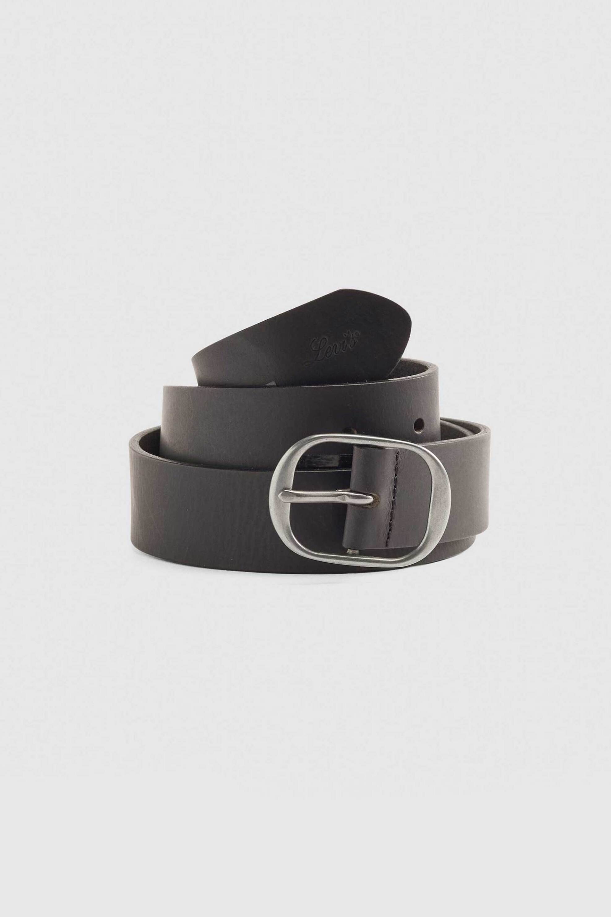 Levi's® γυναικεία δερμάτινη ζώνη με μεταλλική αγκράφα "Madison" - 004CM0000 Μαύρο