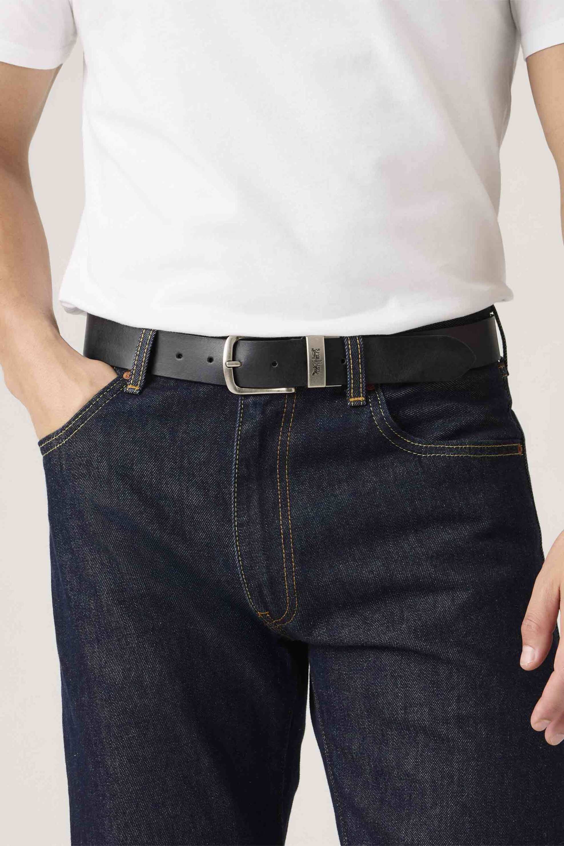 Levi&Apos S Ανδρική Δερμάτινη Ζώνη Διπλής Όψης New Reversible - 004Bv0000 Μαύρο