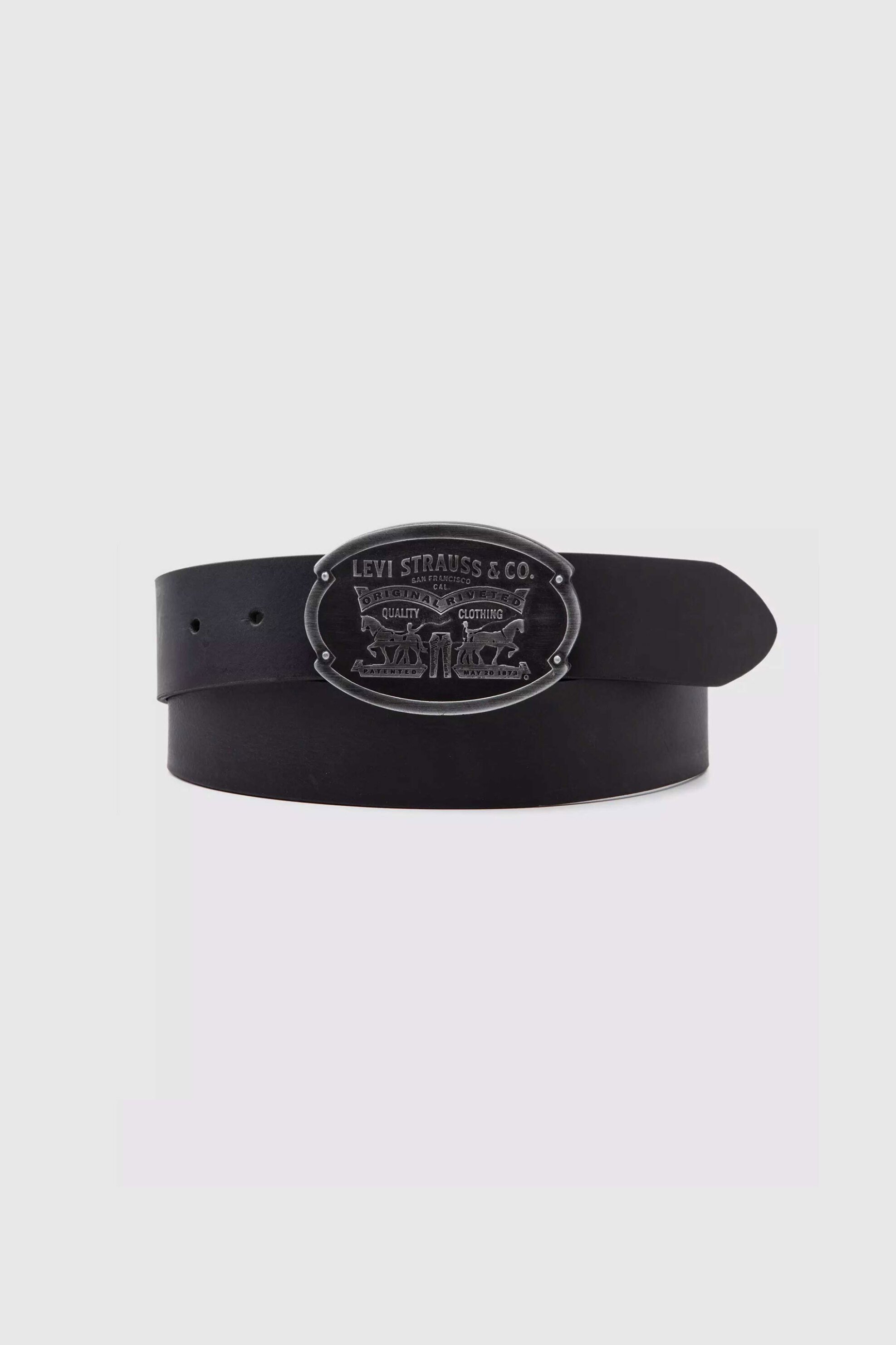 Levi's® ανδρική δερμάτινη ζώνη "Billy Plaque" - 380170046 Μαύρο