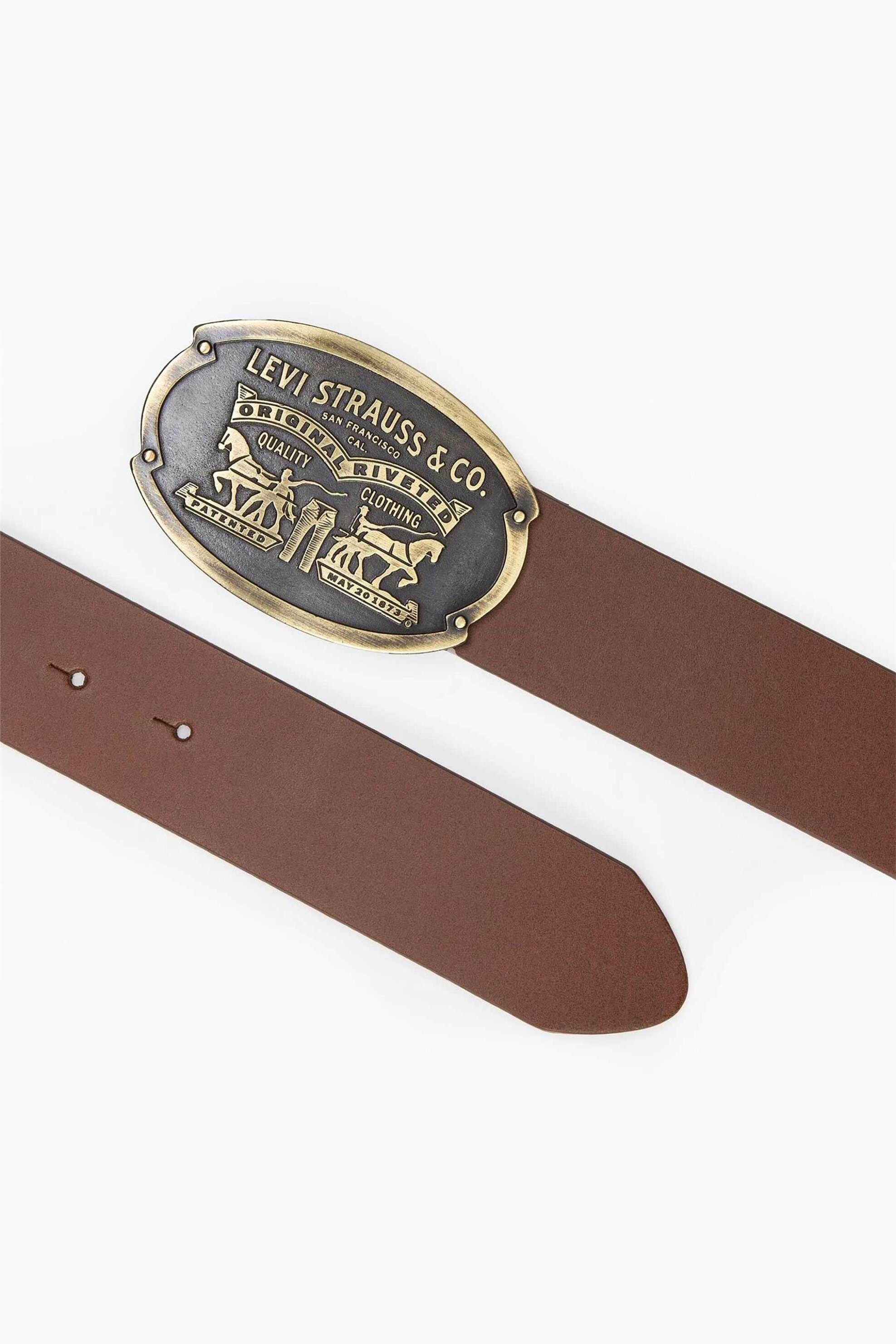 Levi&Apos S Ανδρική Δερμάτινη Ζώνη Billy Plaque - D78600001 Καφέ