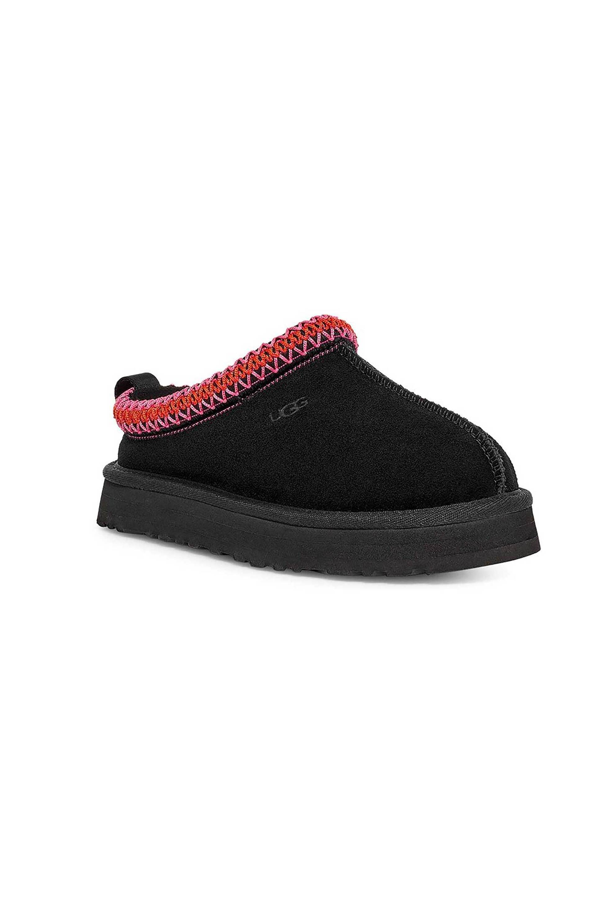 Ugg παιδικές suede παντόφλες "Tazz" - 1143776K Μαύρο φωτογραφία