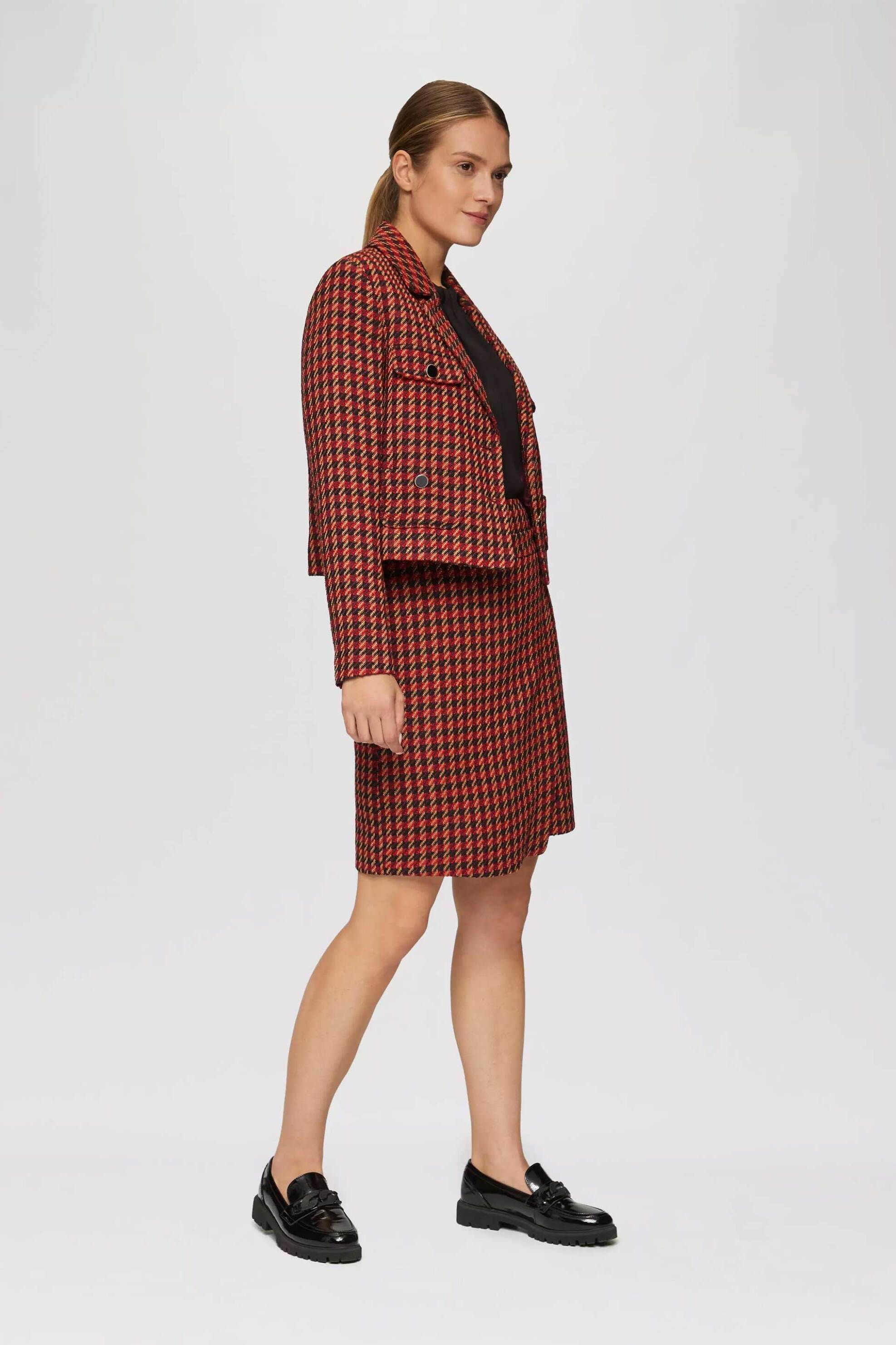 s.Oliver γυναικείο σακάκι με houndstooth σχέδιο - SO2153469 Κόκκινο φωτογραφία