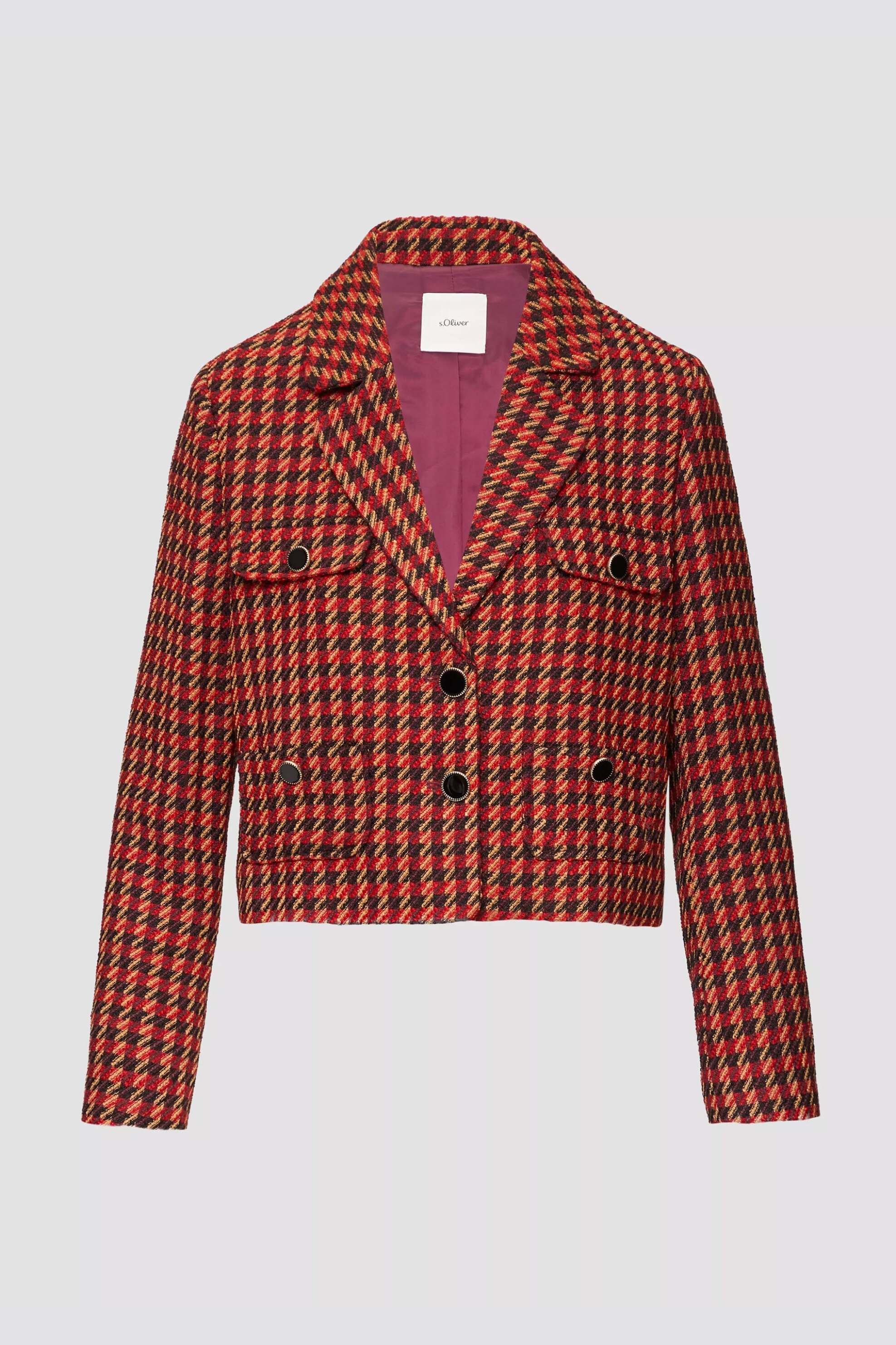 s.Oliver γυναικείο σακάκι με houndstooth σχέδιο - SO2153469 Κόκκινο φωτογραφία