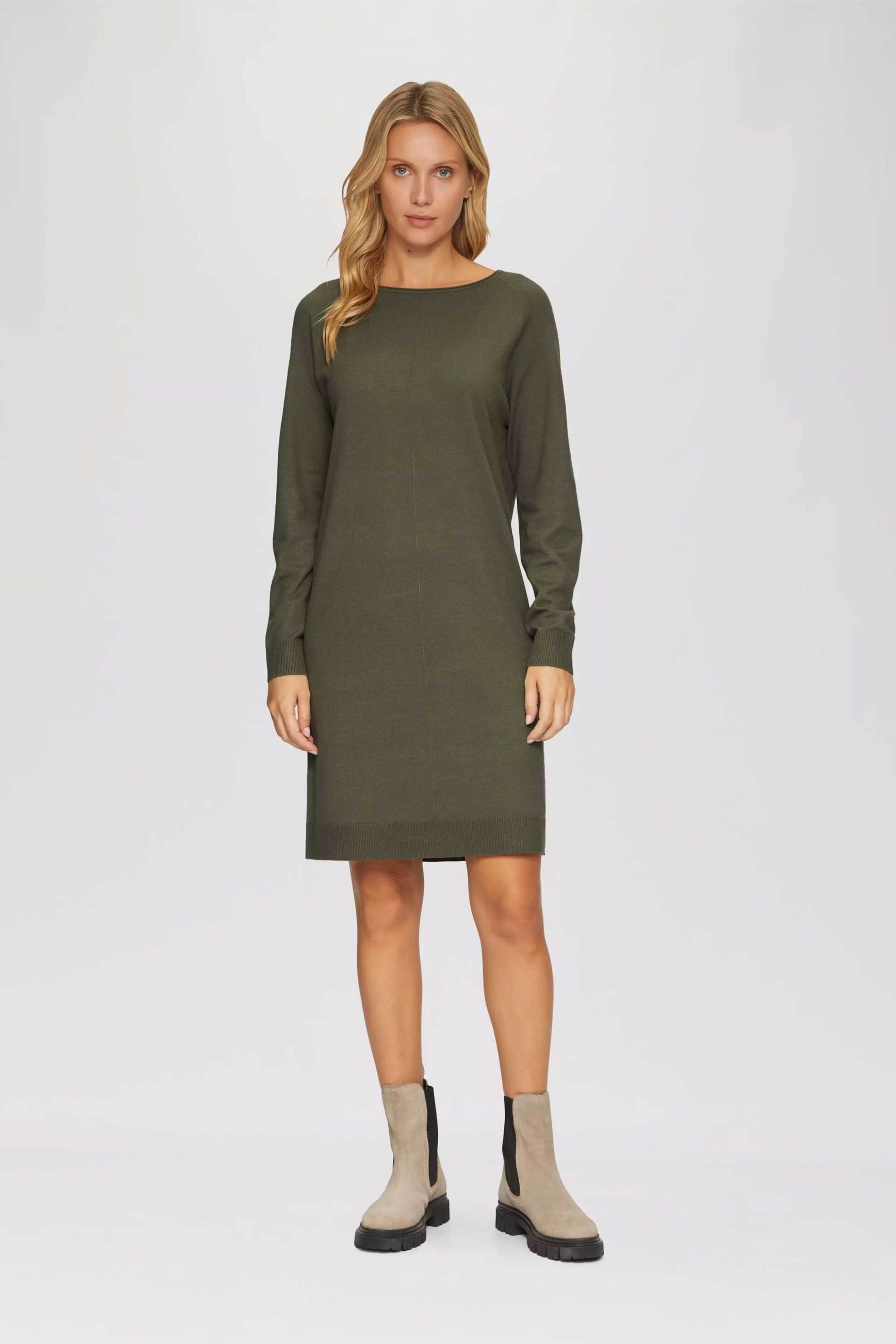 s. OLIVER s.Oliver γυναικείο mini φόρεμα πλεκτό - SO2153984 Λαδί