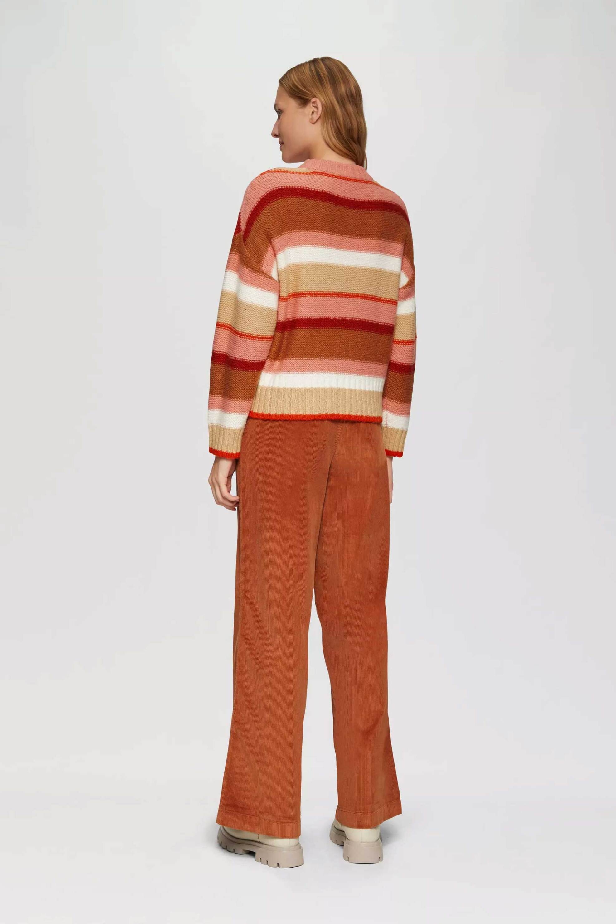 s.Oliver γυναικεία πλεκτή μπλούζα με ριγέ σχέδιο - SO2154176 Ροζ φωτογραφία