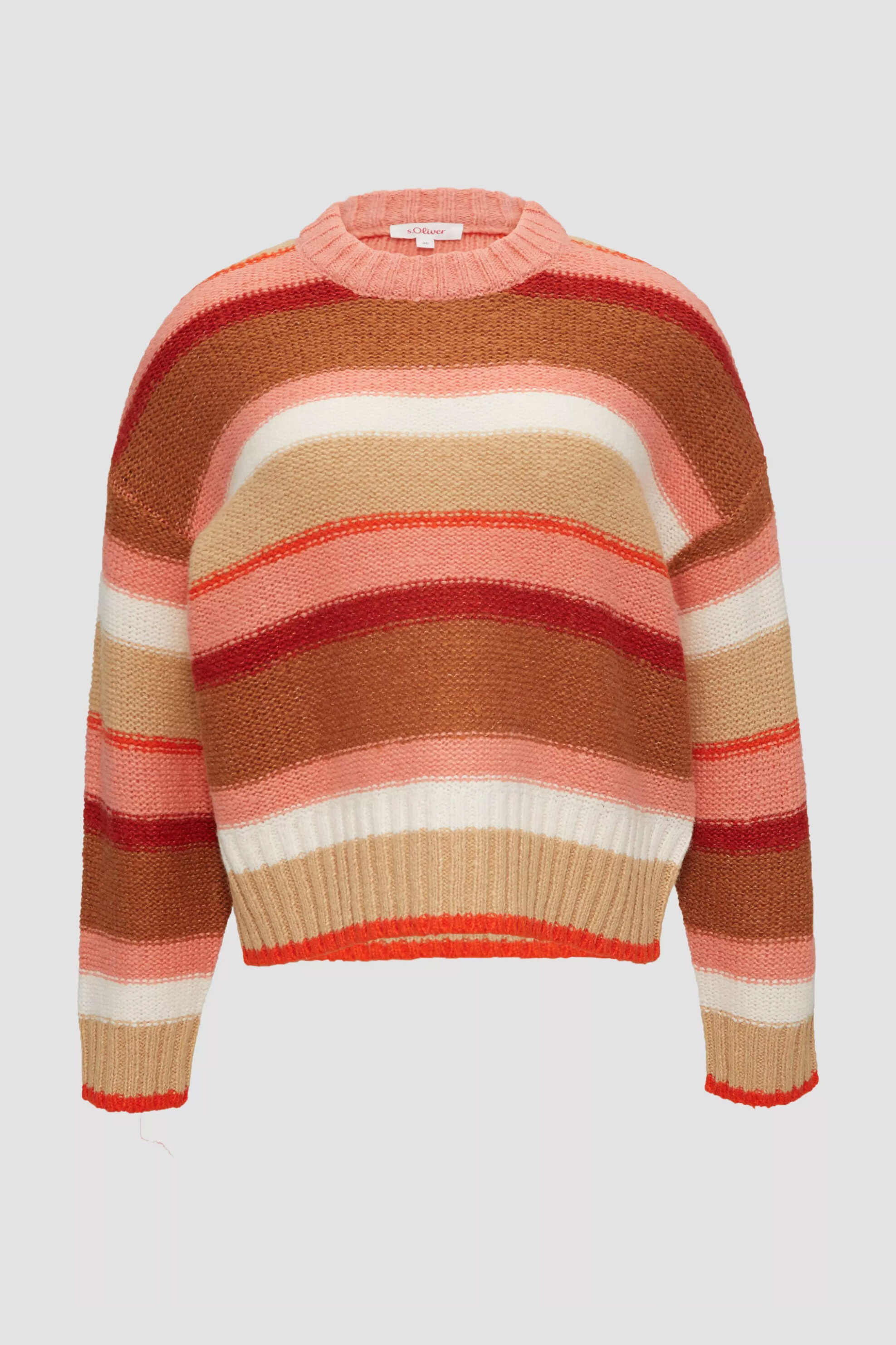 s.Oliver γυναικεία πλεκτή μπλούζα με ριγέ σχέδιο - SO2154176 Ροζ φωτογραφία