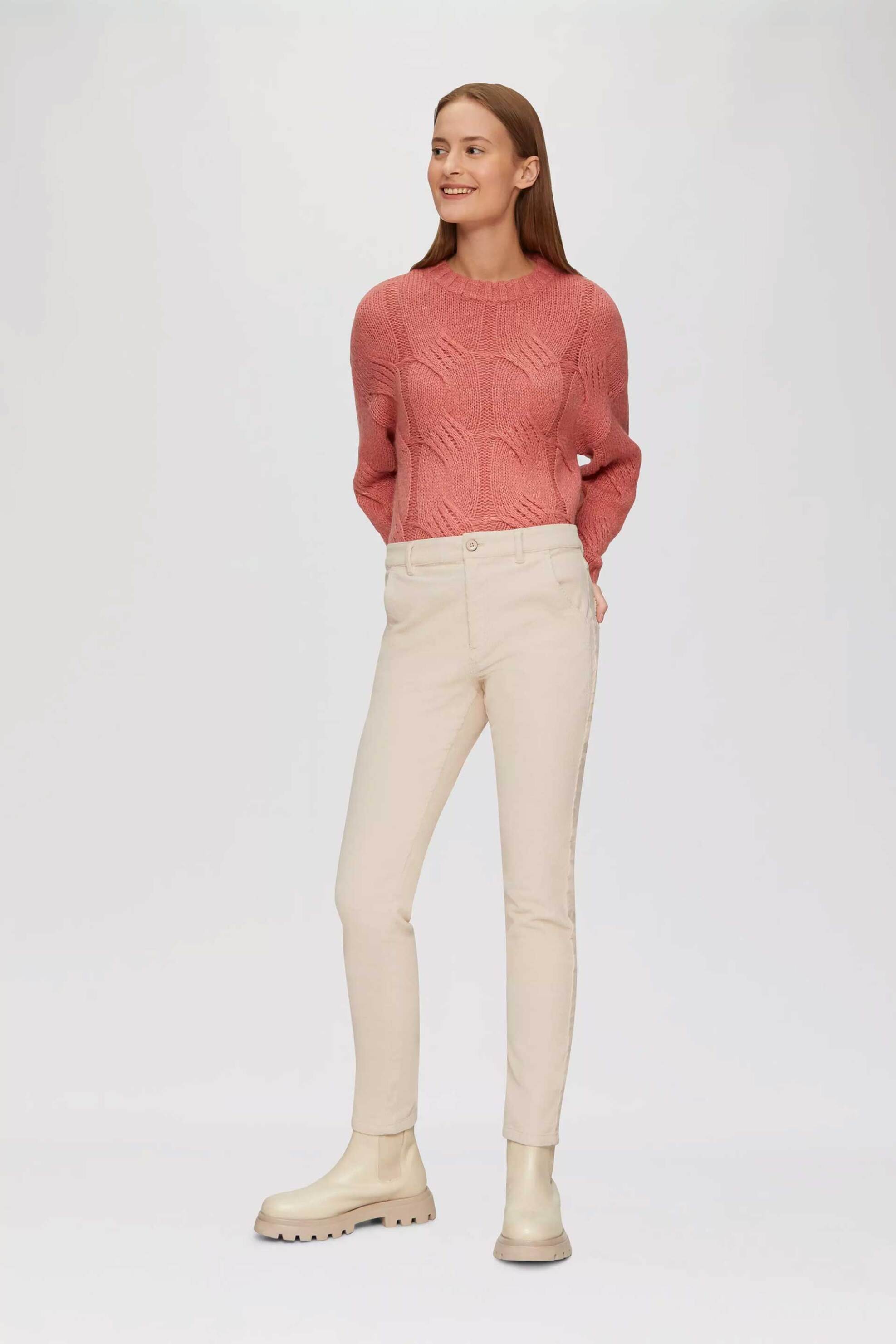 s.Oliver γυναικείο παντελόνι κοτλέ - SO2154433 Εκρού