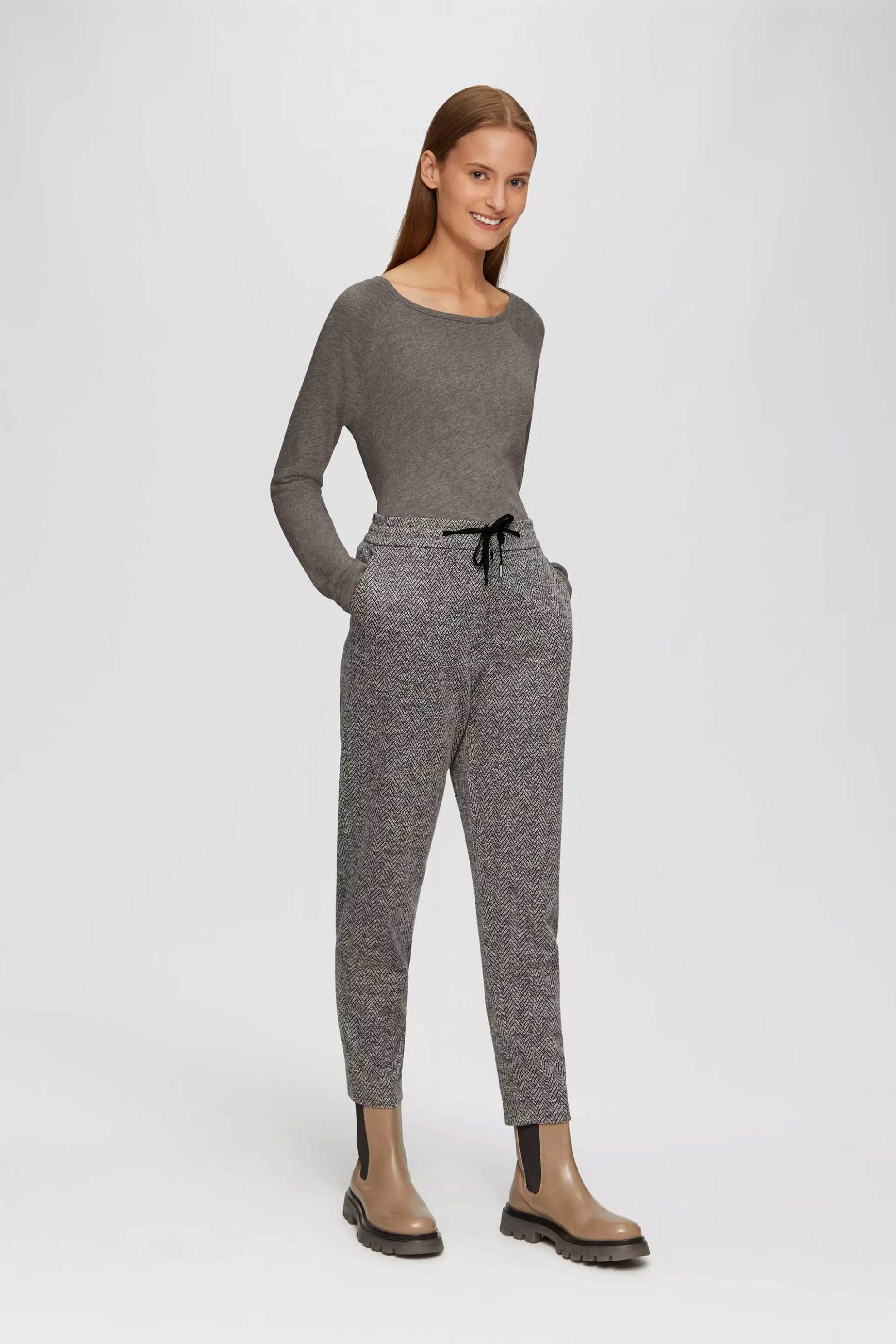 s.Oliver γυναικείο παντελόνι ψαροκόκκαλο - SO2155046 Γκρι