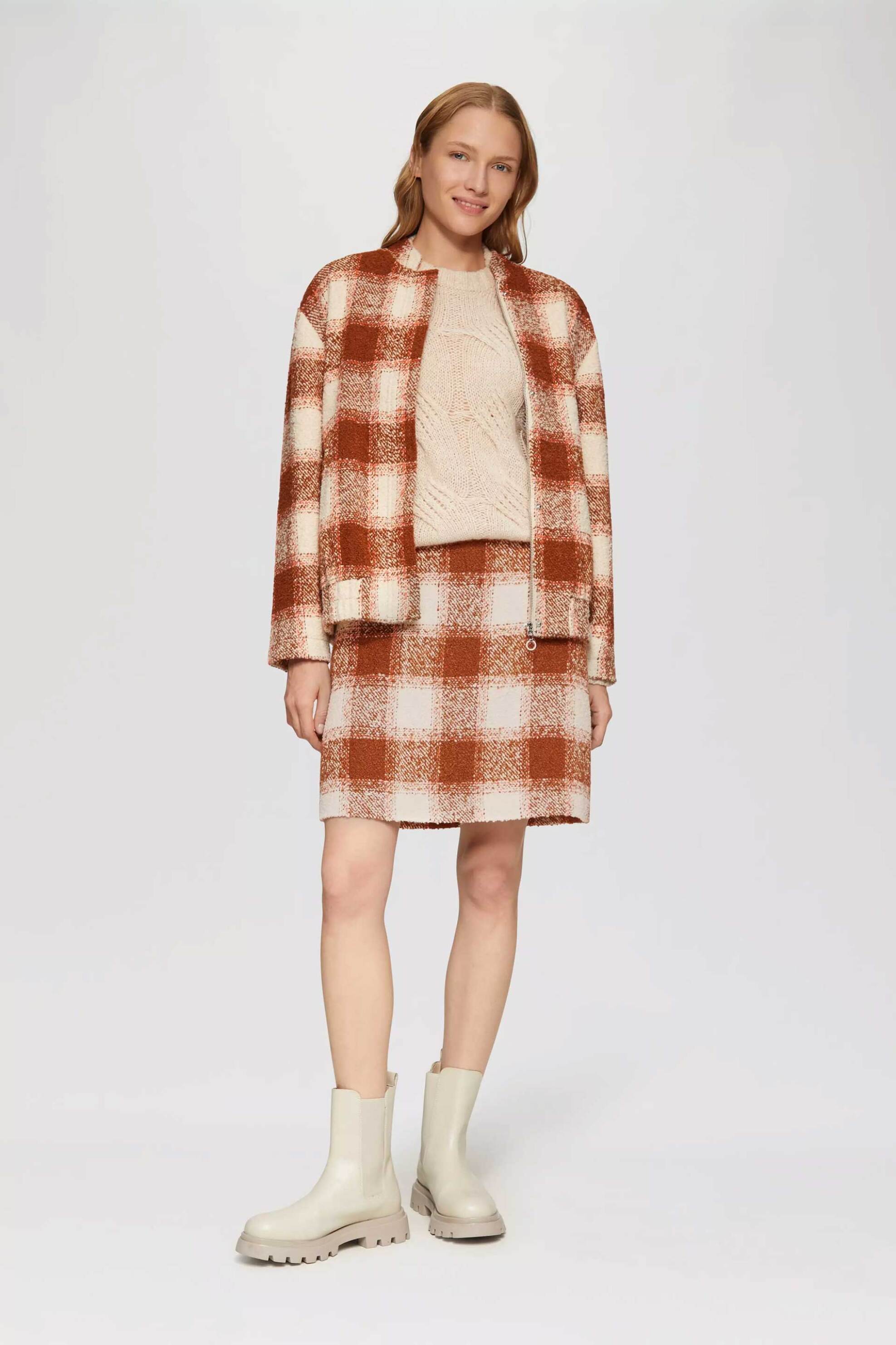 s.Oliver γυναικεία mini φούστα bouclé - SO2155401 Κεραμιδί