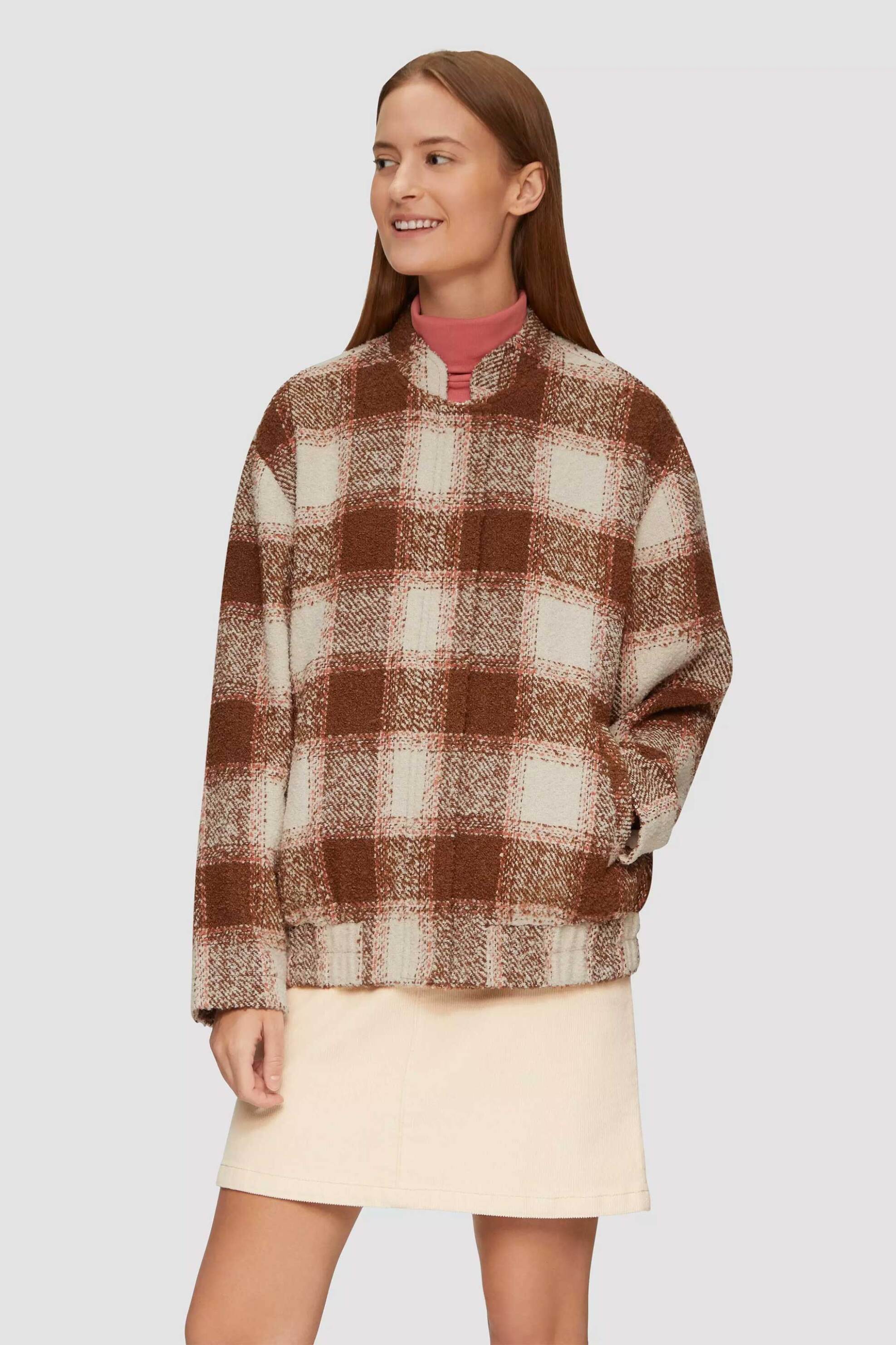 s. OLIVER s.Oliver γυναικείο bomber jacket bouclé - SO2155407 Κεραμιδί