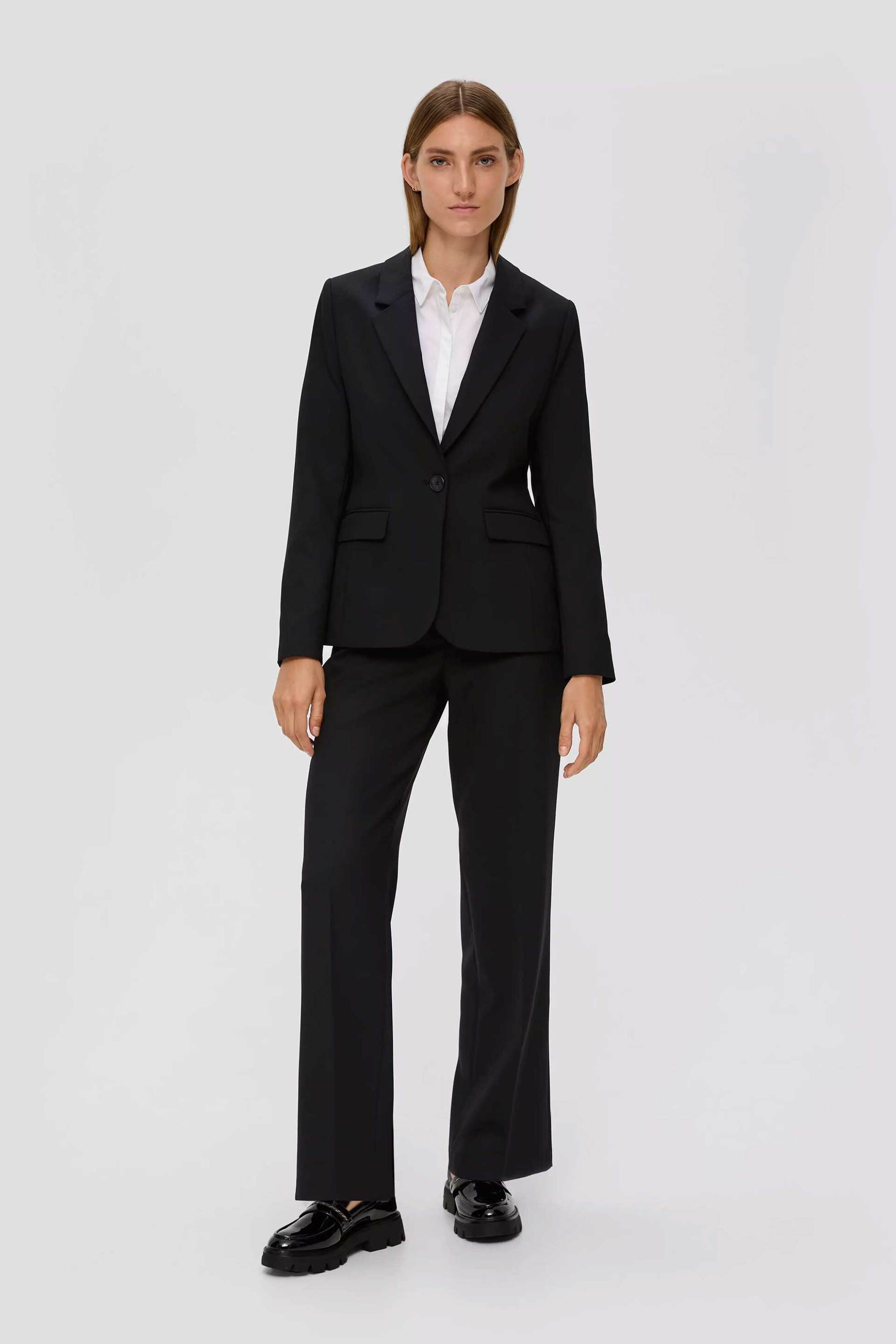 s.Oliver γυναικείο σακάκι μονόχρωμο - SO2134056 Μαύρο