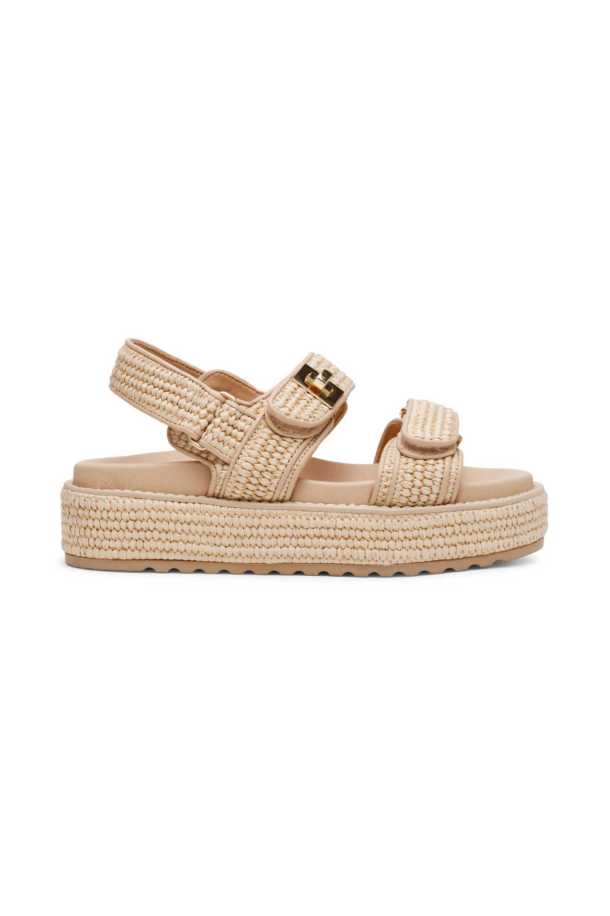 Steve Madden γυναικεία σανδάλια με ψάθα "Bigmona" - 1100303402002 Μπεζ