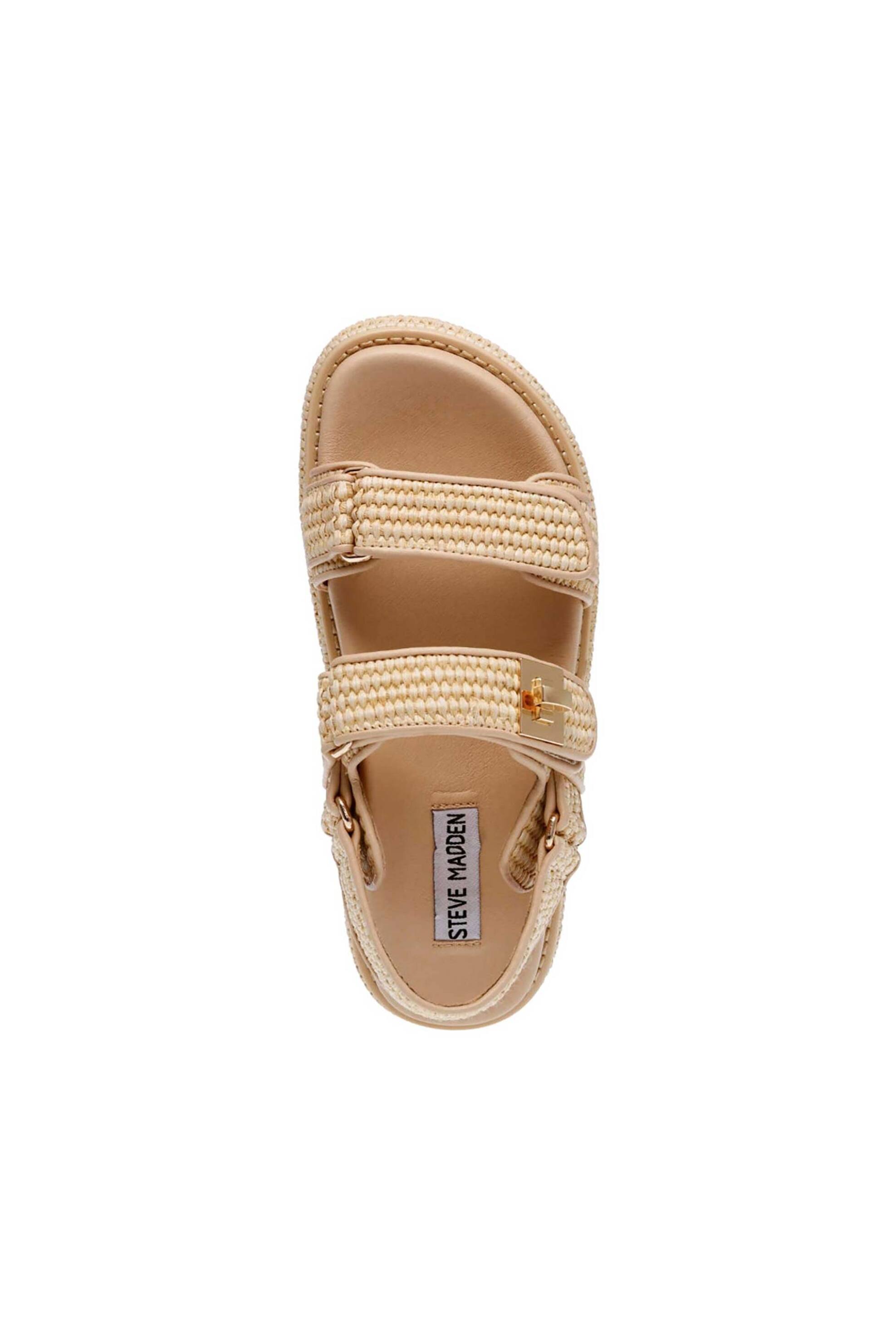 Steve Madden Γυναικεία Σανδάλια με Ψάθα Bigmona - 1100303402002 Μπεζ