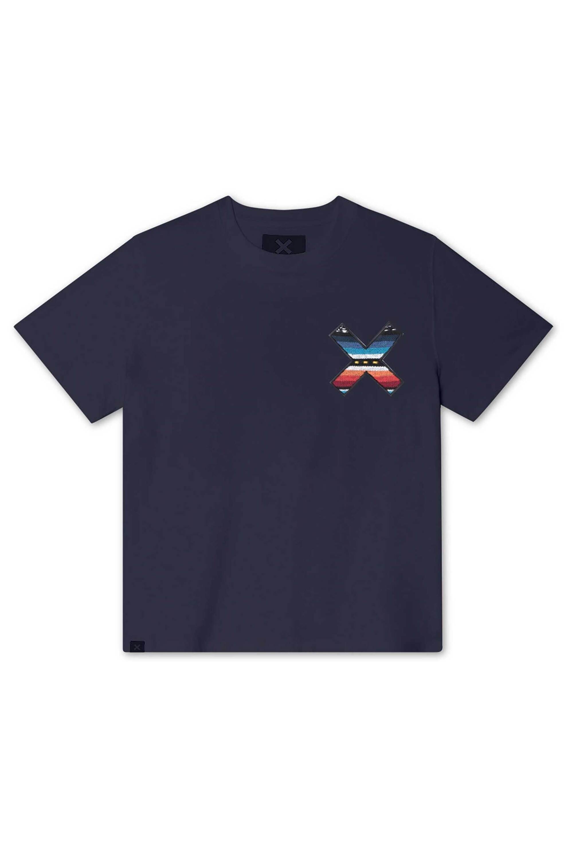 Blue Banana unisex T-shirt με κεντημένο Χ "Classic" - 33A00/FW25 Σκούρο Μπλε
