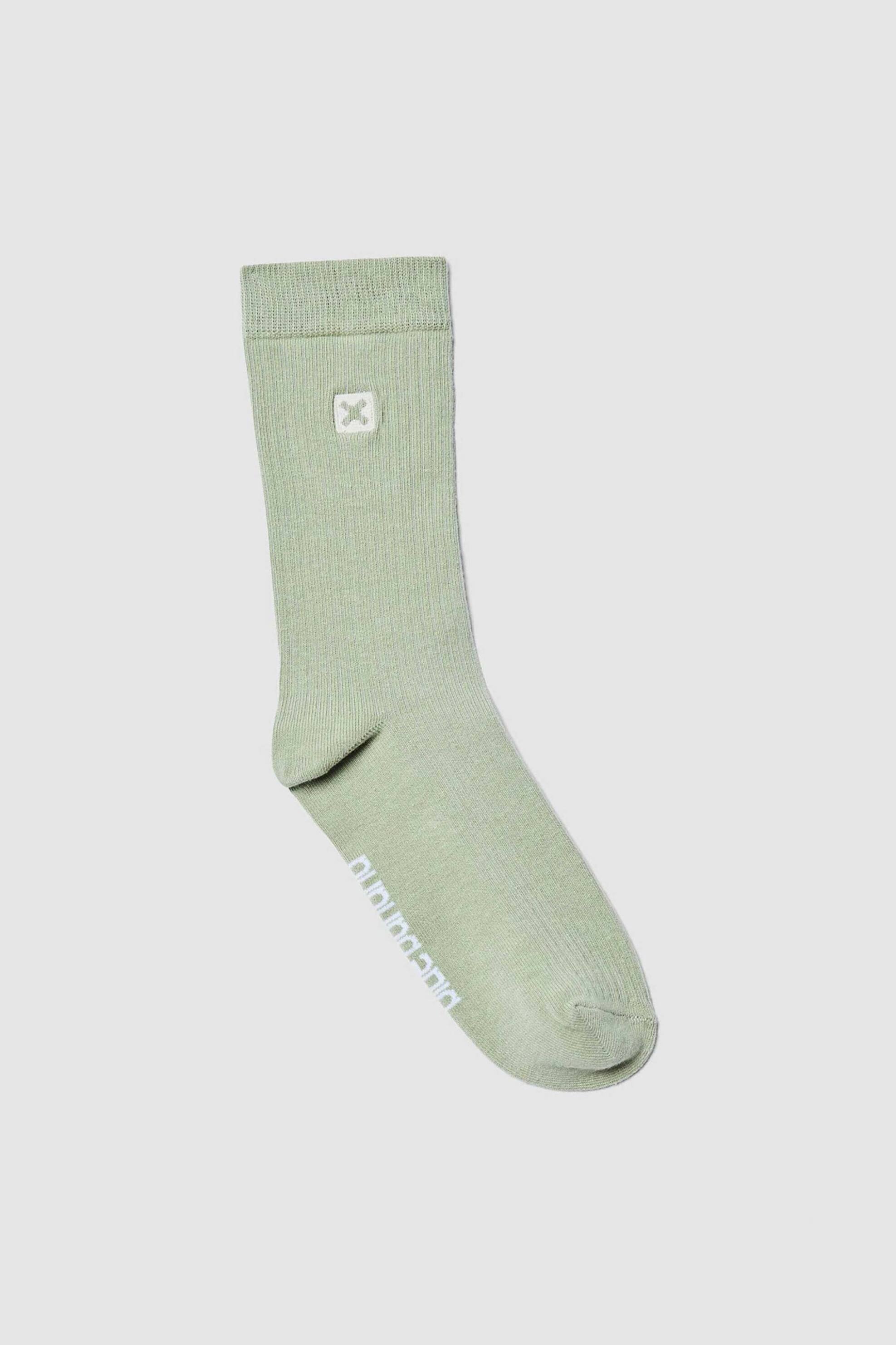 Blue Banana unisex μακριές κάλτσες με κεντημένο Χ και logo - AW25UA003NATGR17/FW25 Χακί