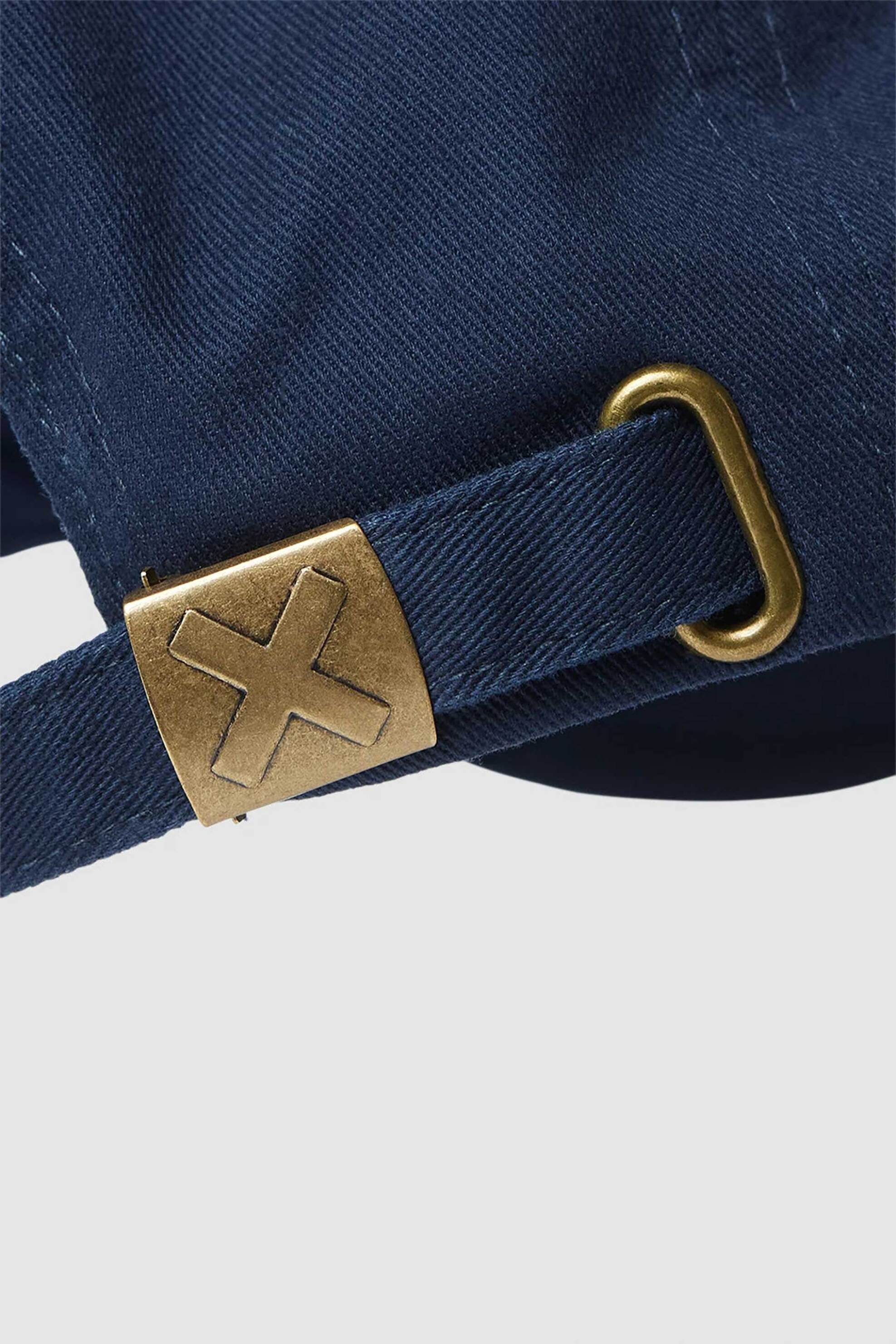 Blue Banana unisex καπέλο jockey με κεντημένο Χ "Classic" - AW25UA008CLABL07/FW25 Μπλε φωτογραφία