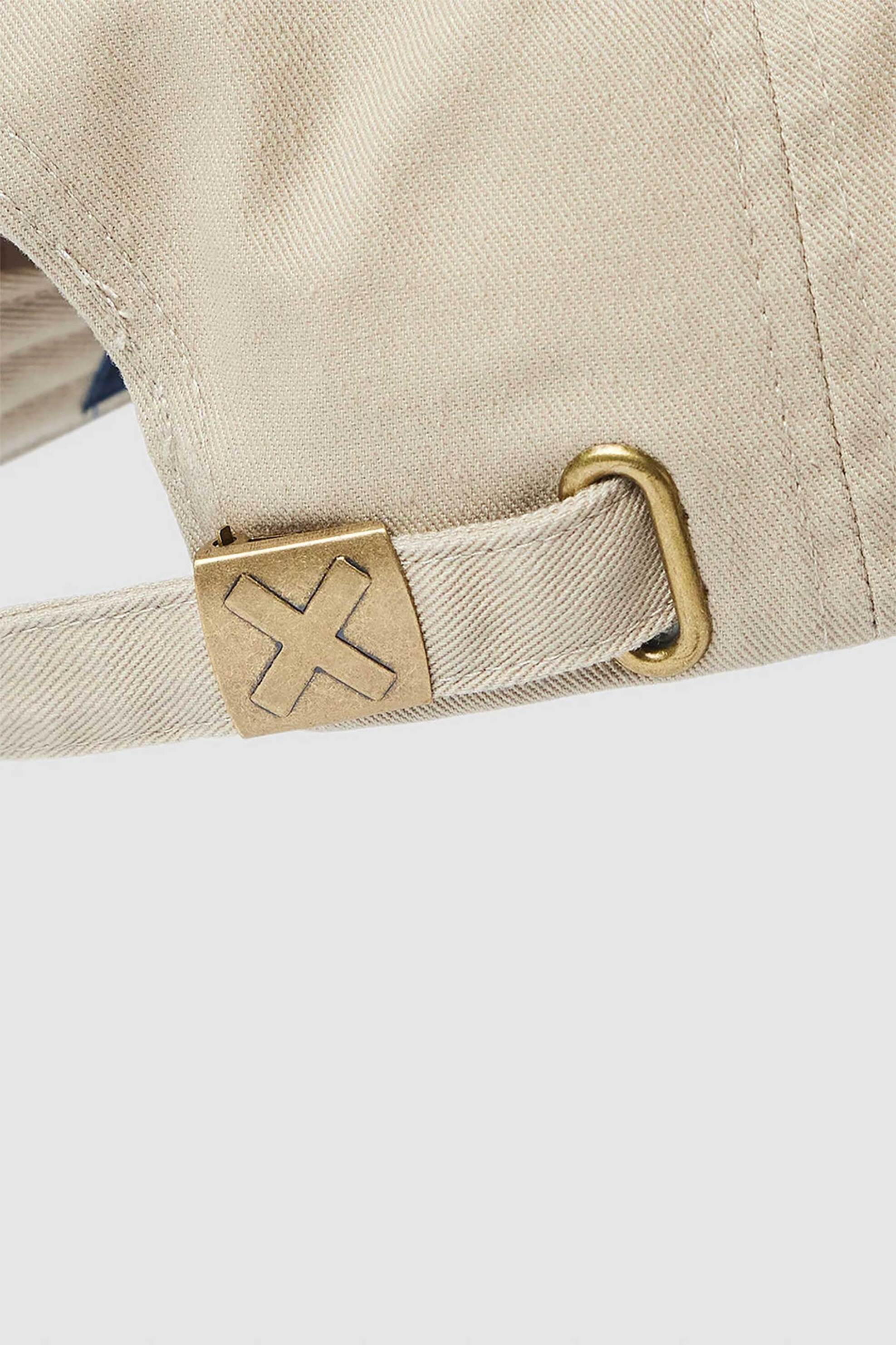 Blue Banana unisex καπέλο jockey με κεντημένο Χ "Classic" - AW25UA008CLAWH03/FW25 Μπεζ φωτογραφία