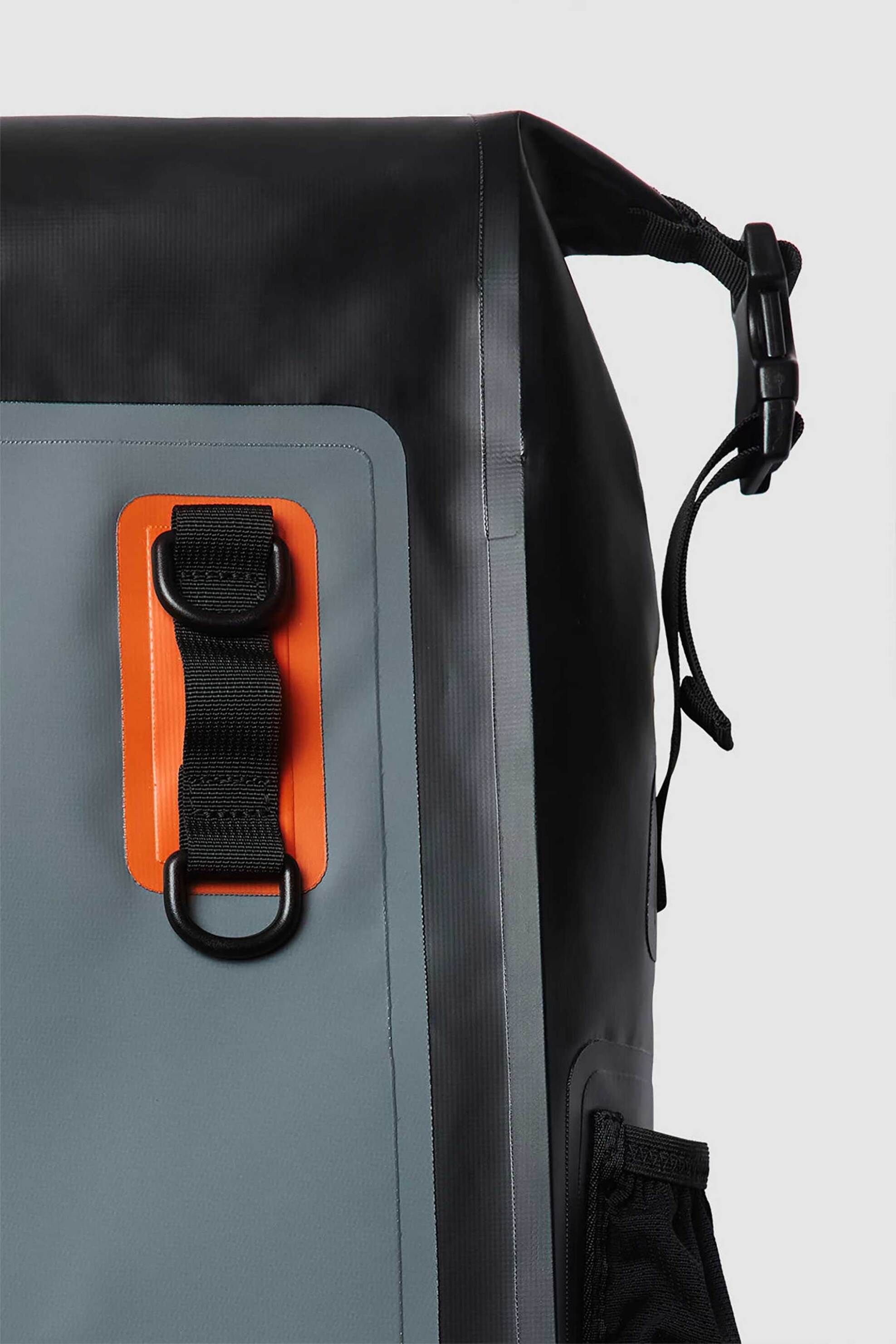 Blue Banana unisex backpack με λογότυπο "Flux" - AW25UA017FLUBK00/FW25 Μαύρο - Ασημί φωτογραφία