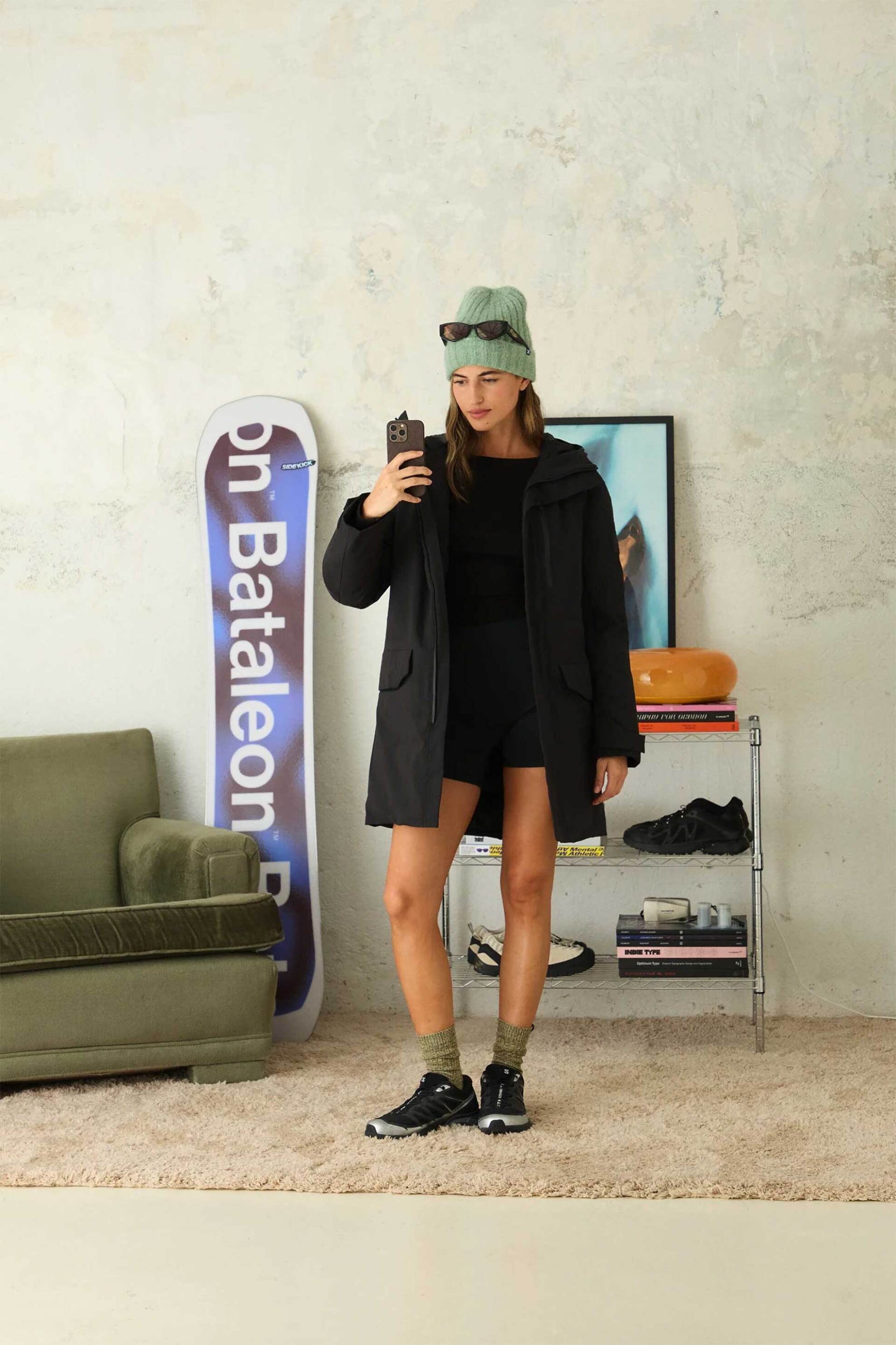 Blue Banana unisex παλτό με κουκούλα Regular Fit "Abyss" - AW25UG003ABYBK00/FW25 Μαύρο φωτογραφία