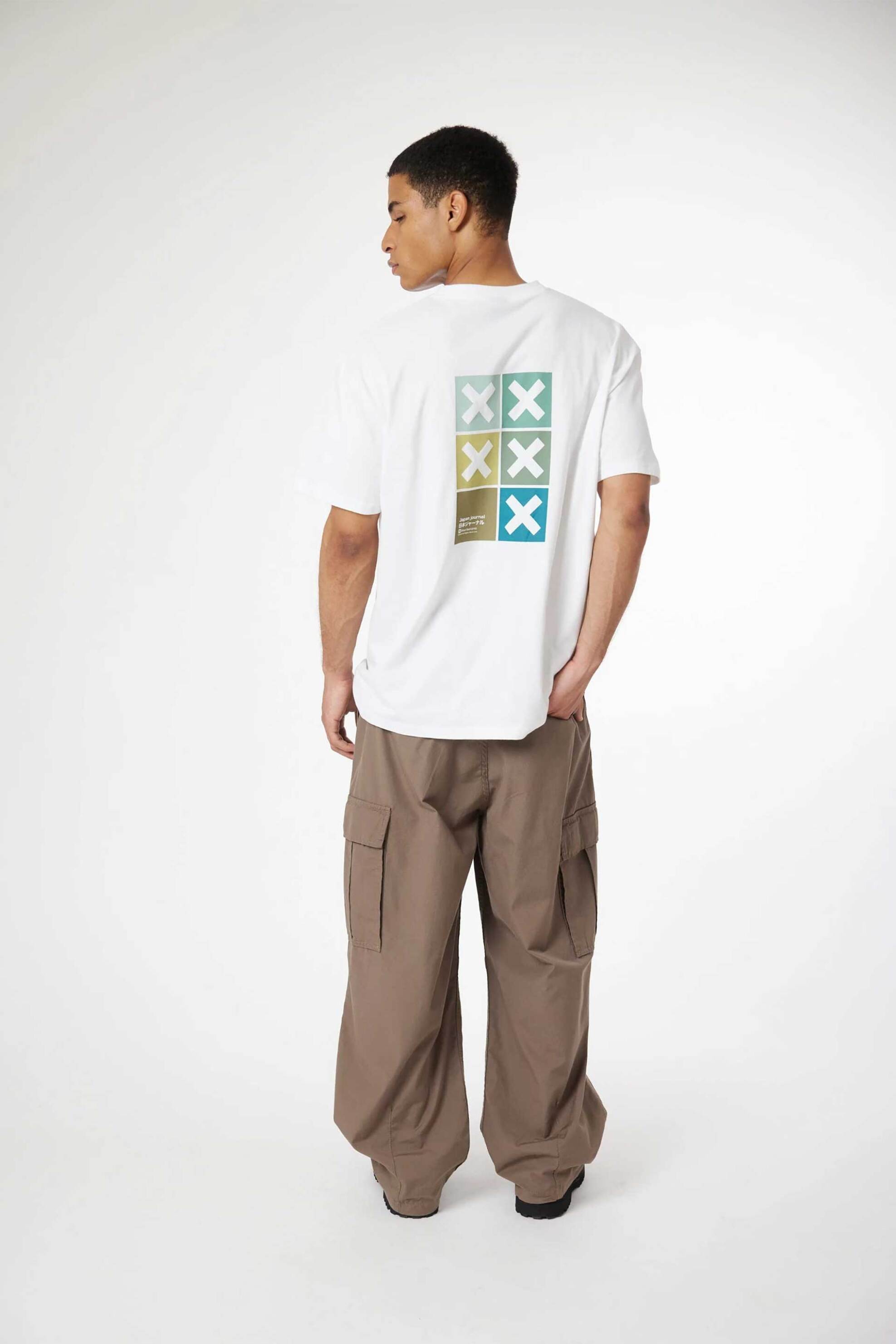 Blue Banana unisex T-shirt με κεντημένo Χ "Square" - AW25UG011SQUWH00/FW25 Λευκό φωτογραφία