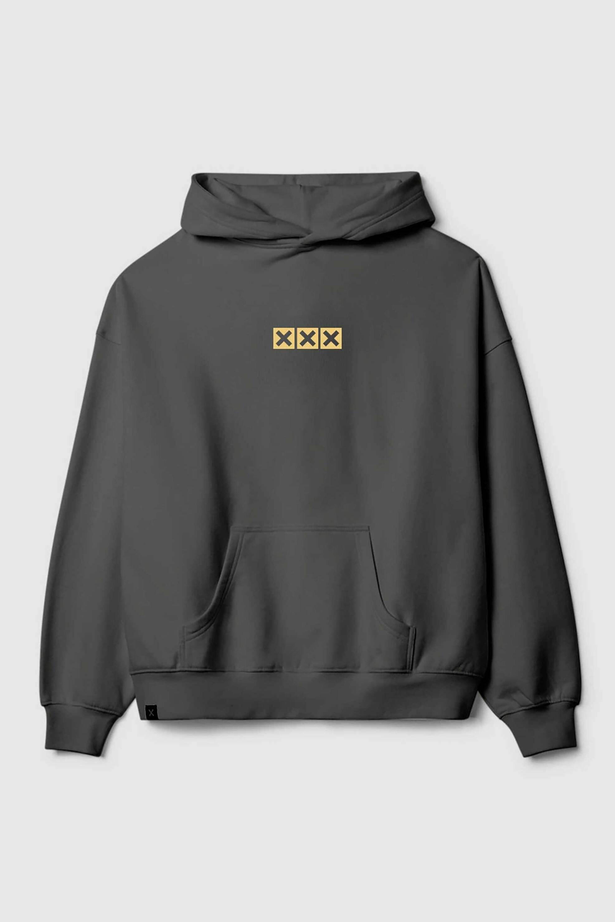 BLUE BANANA Blue Banana unisex μπλούζα φούτερ με κουκούλα και κεντημένo Χ "Native" - AW25UG016NAIGY01/FW25 Ανθρακί