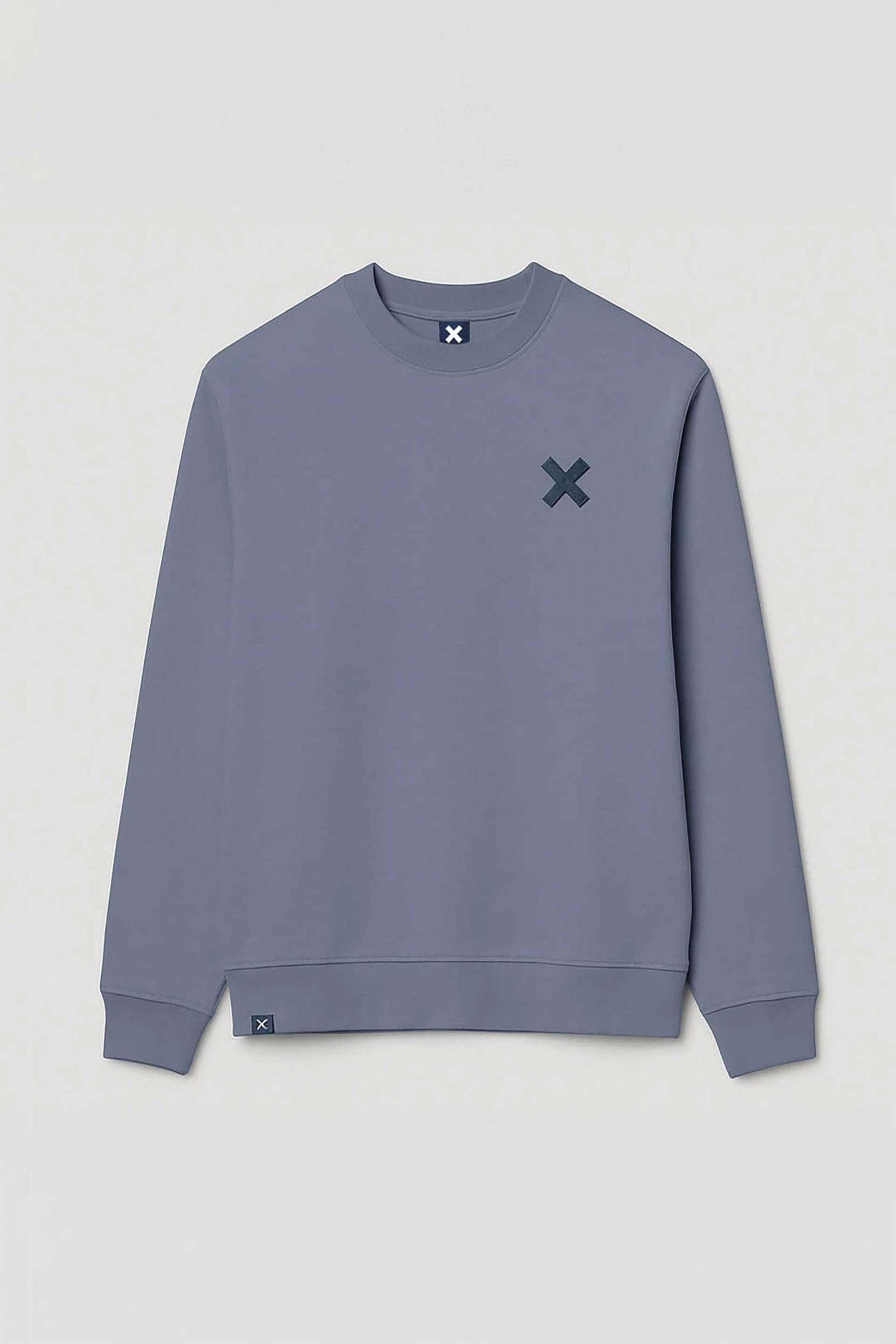 Blue Banana unisex μπλούζα φούτερ με κεντημένο Χ "Amsterdam" - AW25UG021AMSBL12/FW25 Μπλε