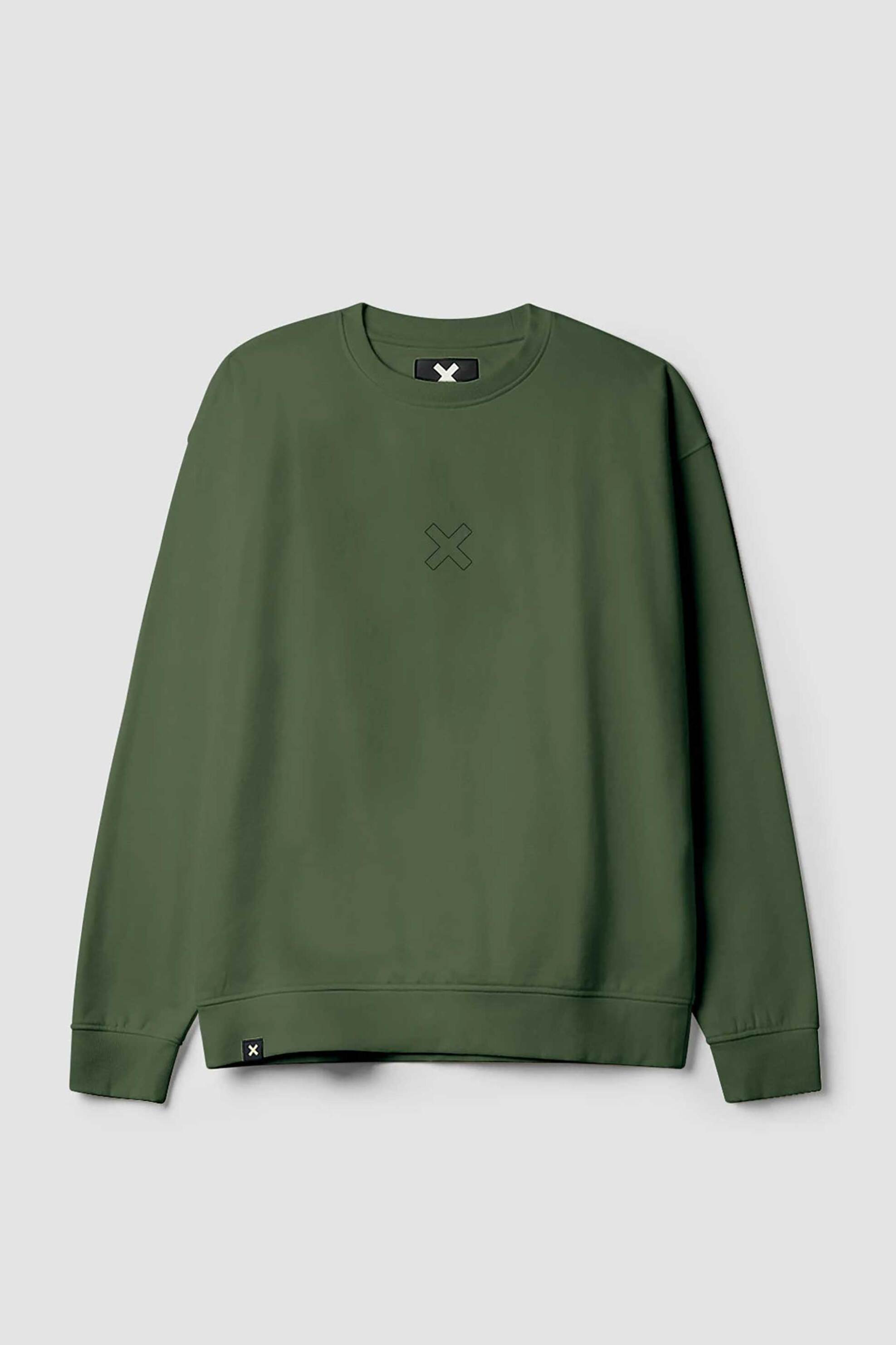 Blue Banana unisex μπλούζα φούτερ με κεντημένο Χ "Bοnfire" - AW25UG021BONGR05/FW25 Κυπαρισσί