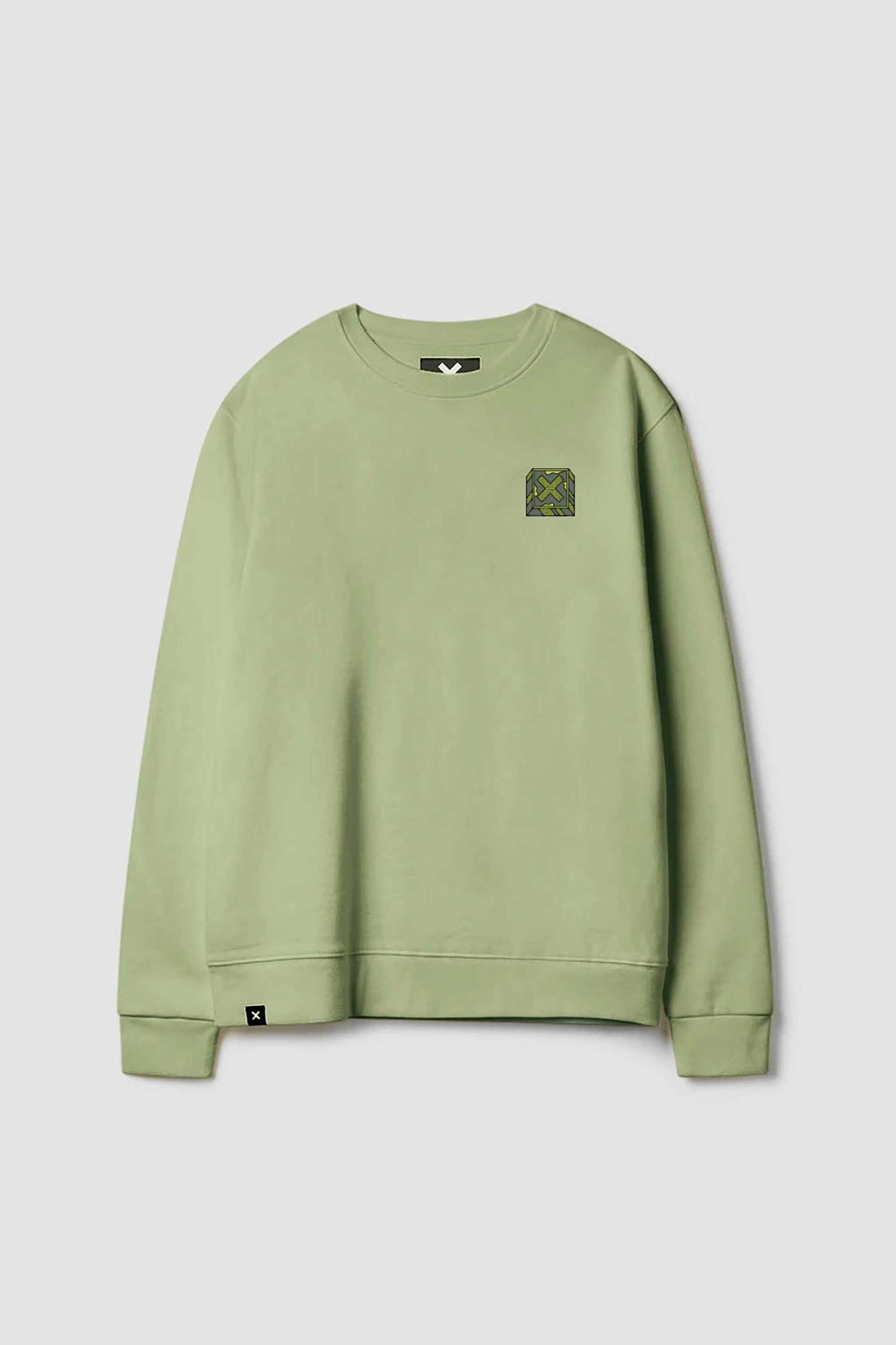 Blue Banana unisex μπλούζα φούτερ με κεντημένο Χ "Font" - AW25UG021FONGR17/FW25 Χακί