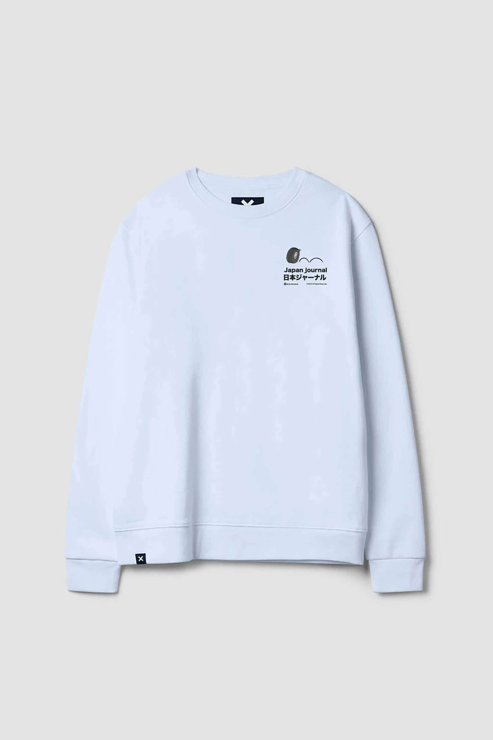 BLUE BANANA Blue Banana unisex μπλούζα φούτερ με lettering και print "Road" - AW25UG021ROABL06/FW25 Γαλάζιο