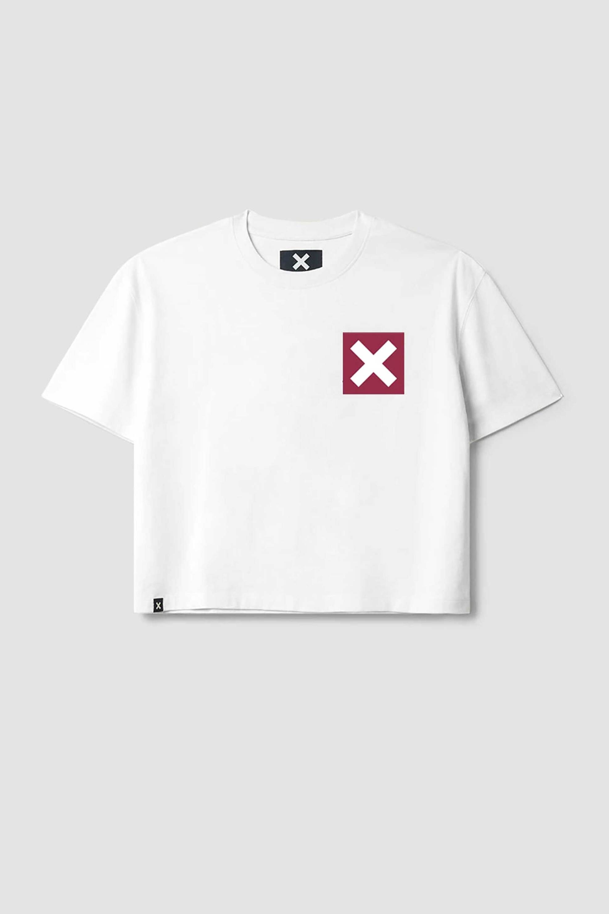 Blue Banana γυναικείο T-shirt με κεντημένο Χ "Nature" - AW25WG011NATWH00/FW25 Λευκό