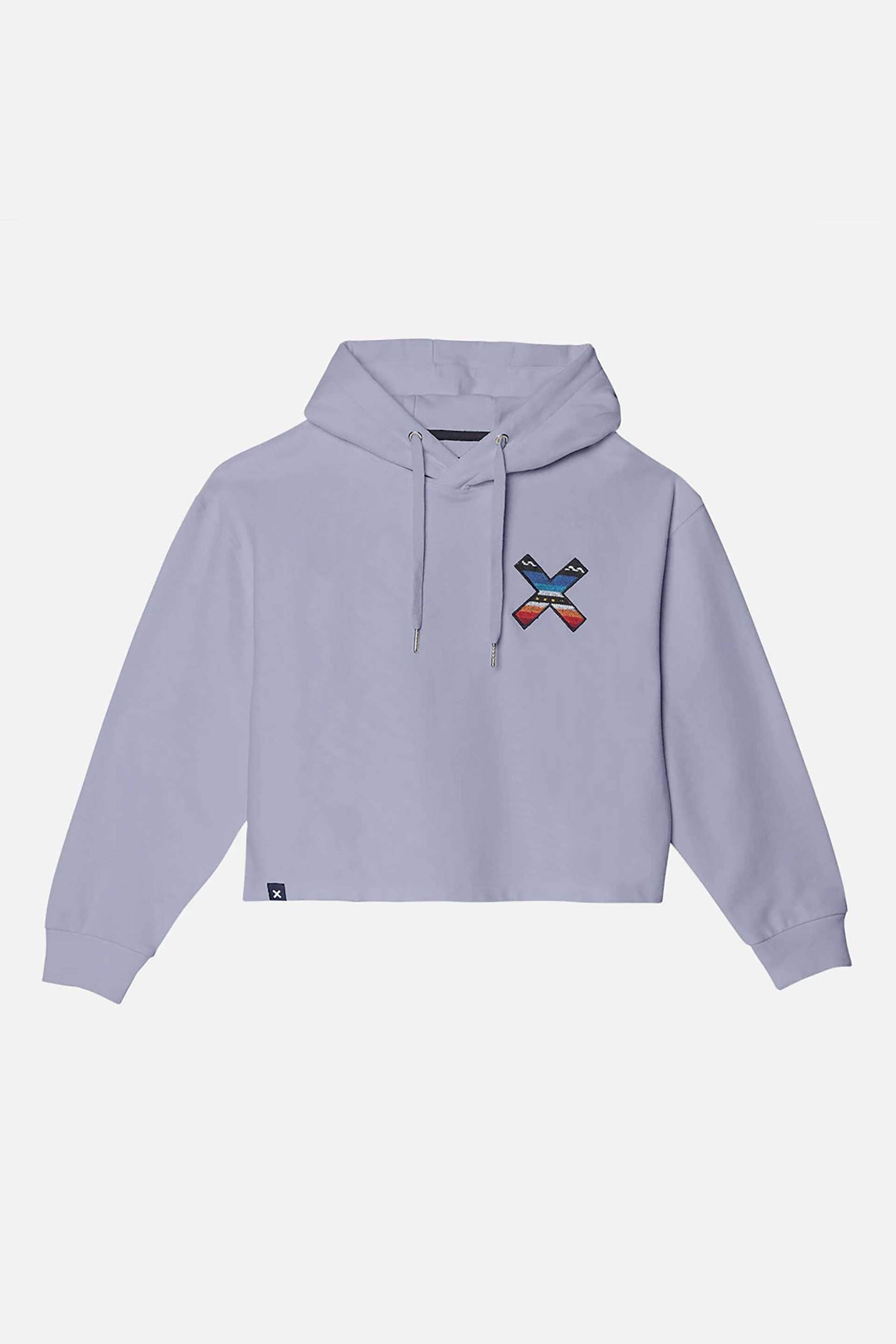 Blue Banana γυναικεία μπλούζα φούτερ cropped με κουκούλα "Classic" - AW25WG016CLAPP05/FW25 Λιλά