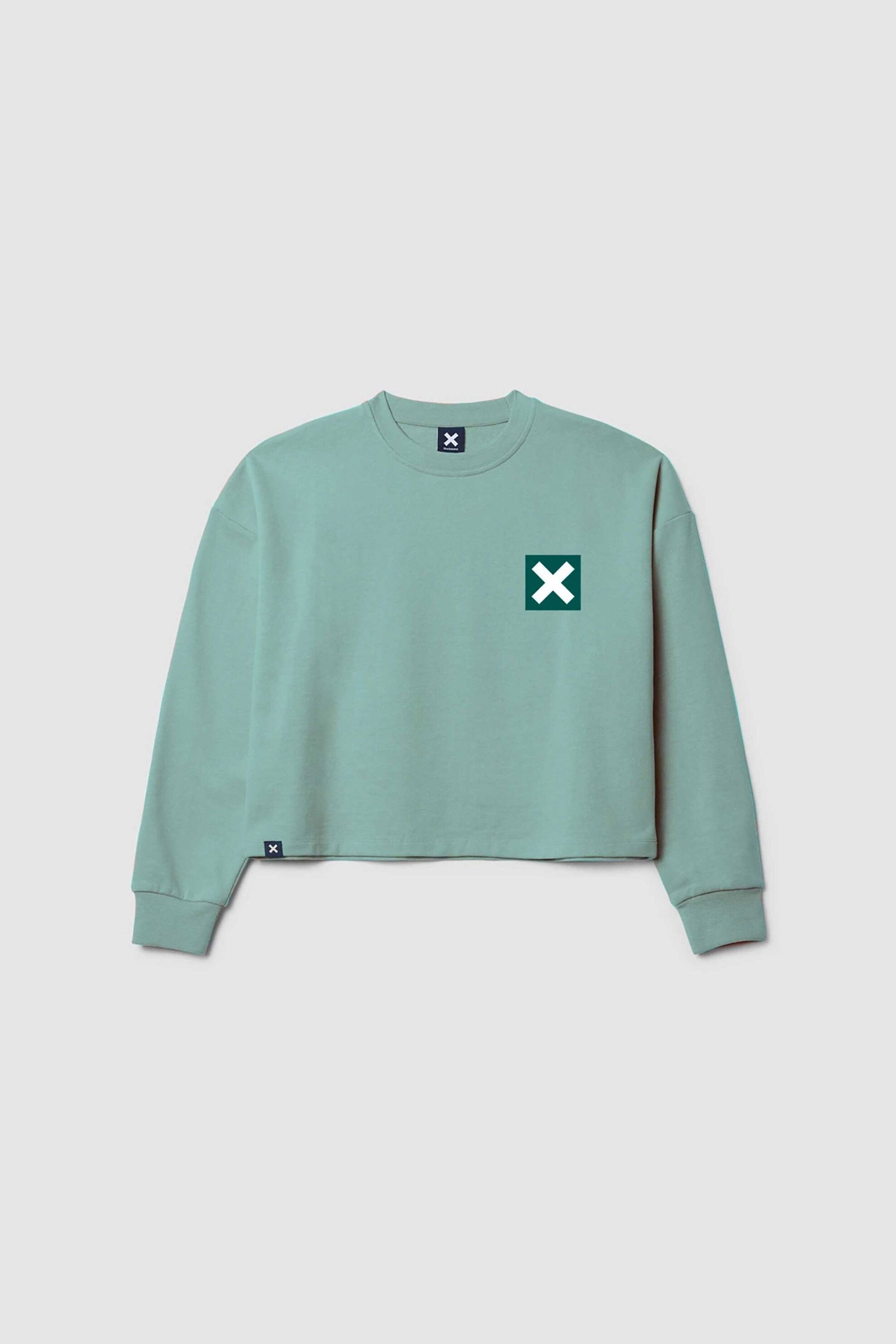 BLUE BANANA Blue Banana γυναικεία μπλούζα φούτερ cropped "Nature" - AW25WG021NATGR09/FW25 Πράσινο Μέντας