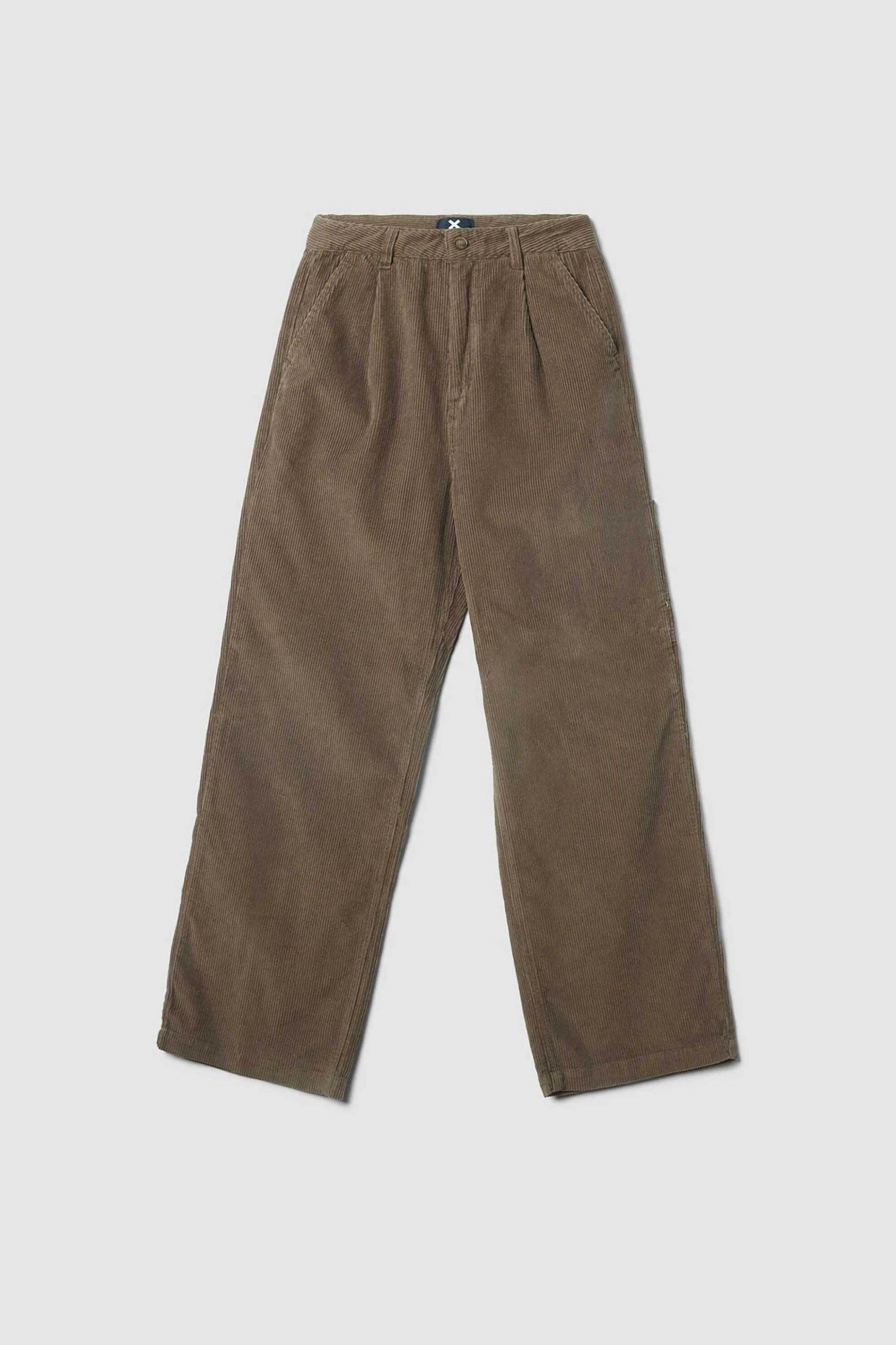 Blue Banana γυναικείο παντελόνι μονόχρωμο Straight Fit - AW25WG037MIMMR06/FW25 Καφέ