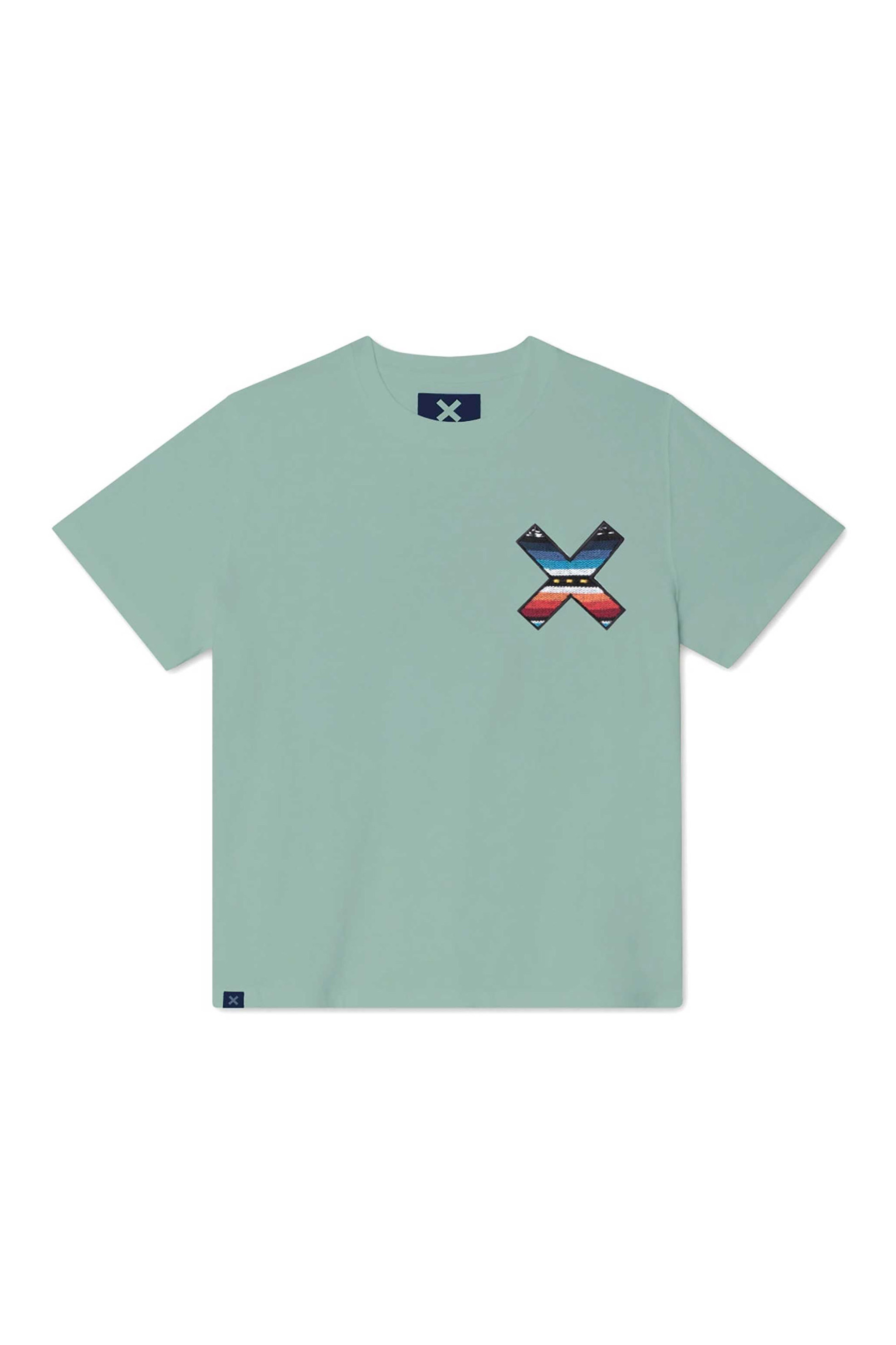 Blue Banana unisex T-shirt με κεντημένο Χ "Classic" - BB-C-CLA-TEE-MINT/FW25 Πράσινο Μέντας