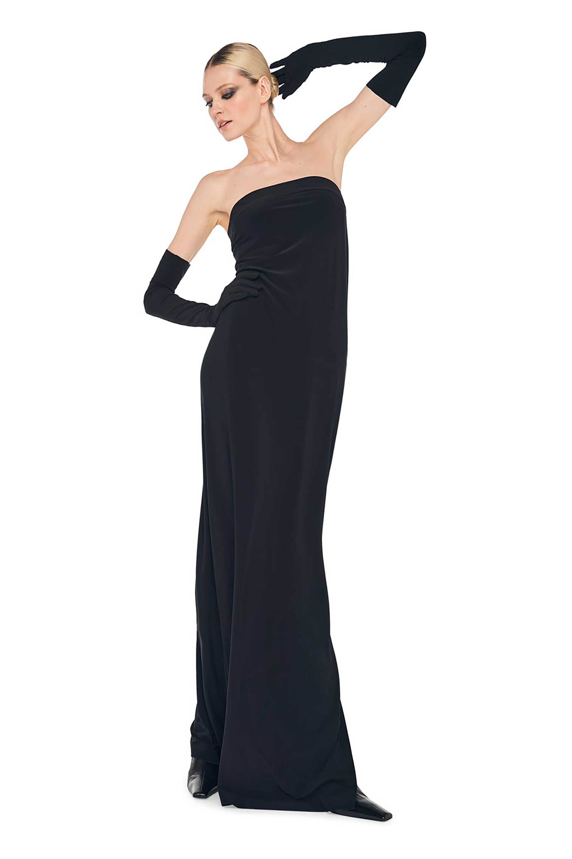 Norma Kamali γυναικεία μακριά γάντια - KK2271PL004001 Μαύρο φωτογραφία
