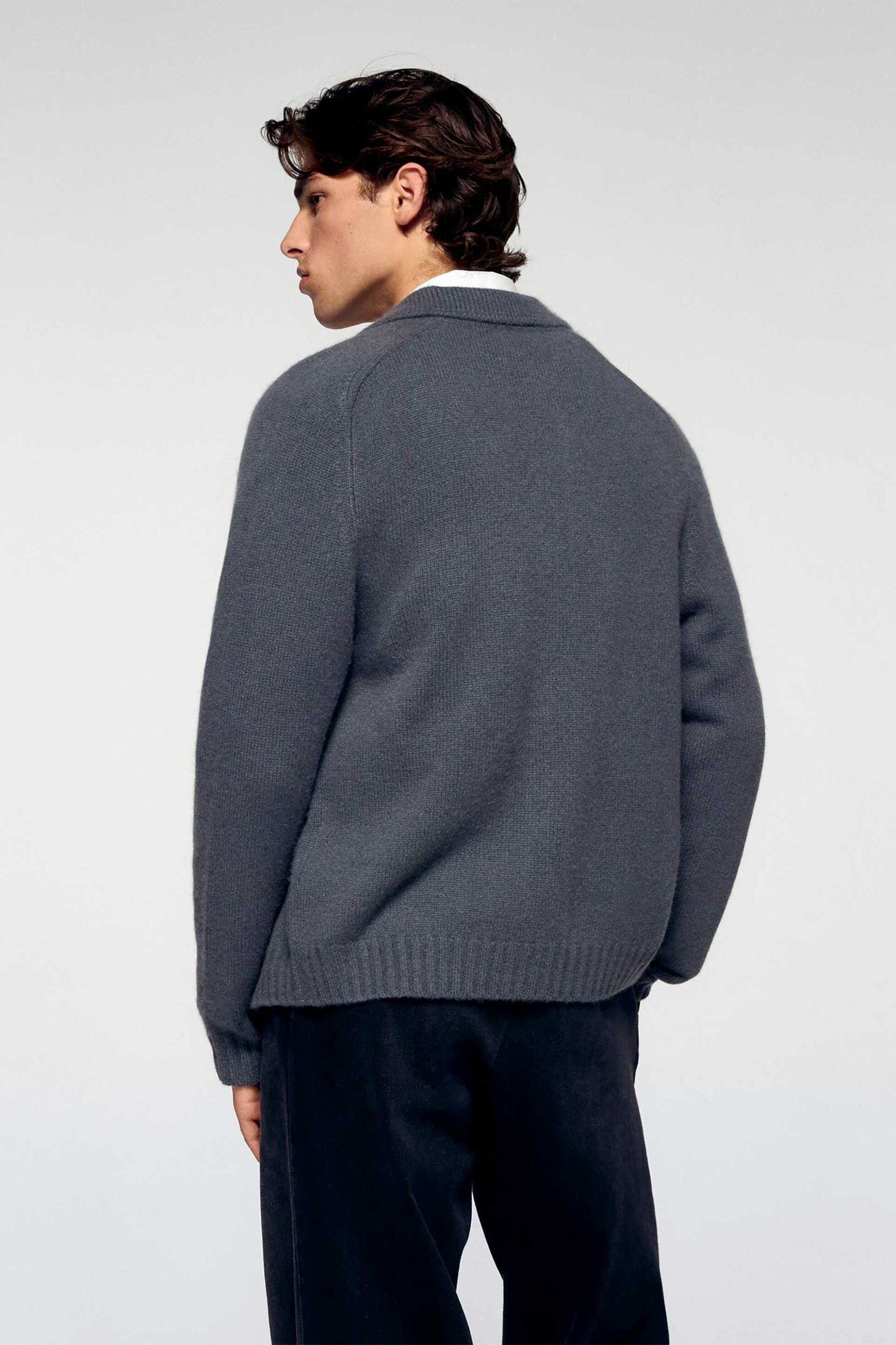 From Future ανδρική ζακέτα από κασμίρι Regular Fit - 2501MPC03354W Γκρι φωτογραφία