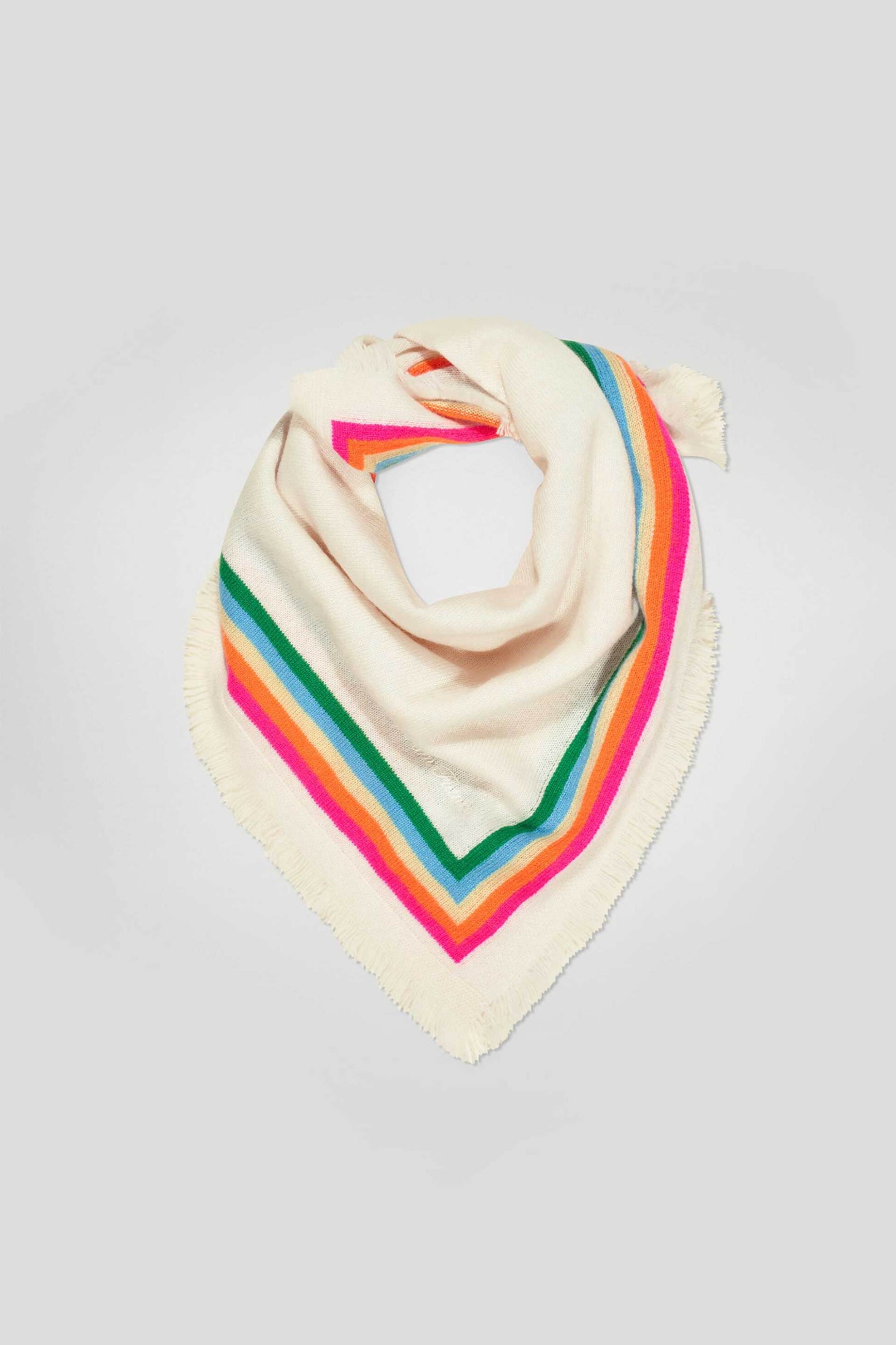 From Future unisex κασκόλ από κασμίρι με ριγέ σχέδιο - PERMAFO02785W Εκρού