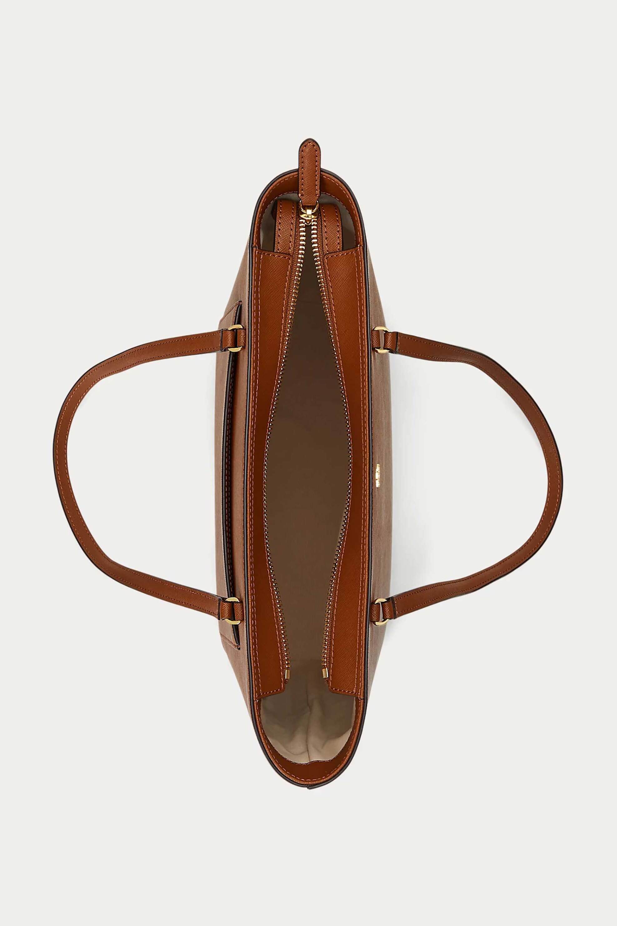 LAUREN RALPH LAUREN Lauren Ralph Lauren γυναικεία δερμάτινη τσάντα tote "Karly Medium" - 25264840-ONE Ταμπά - 4