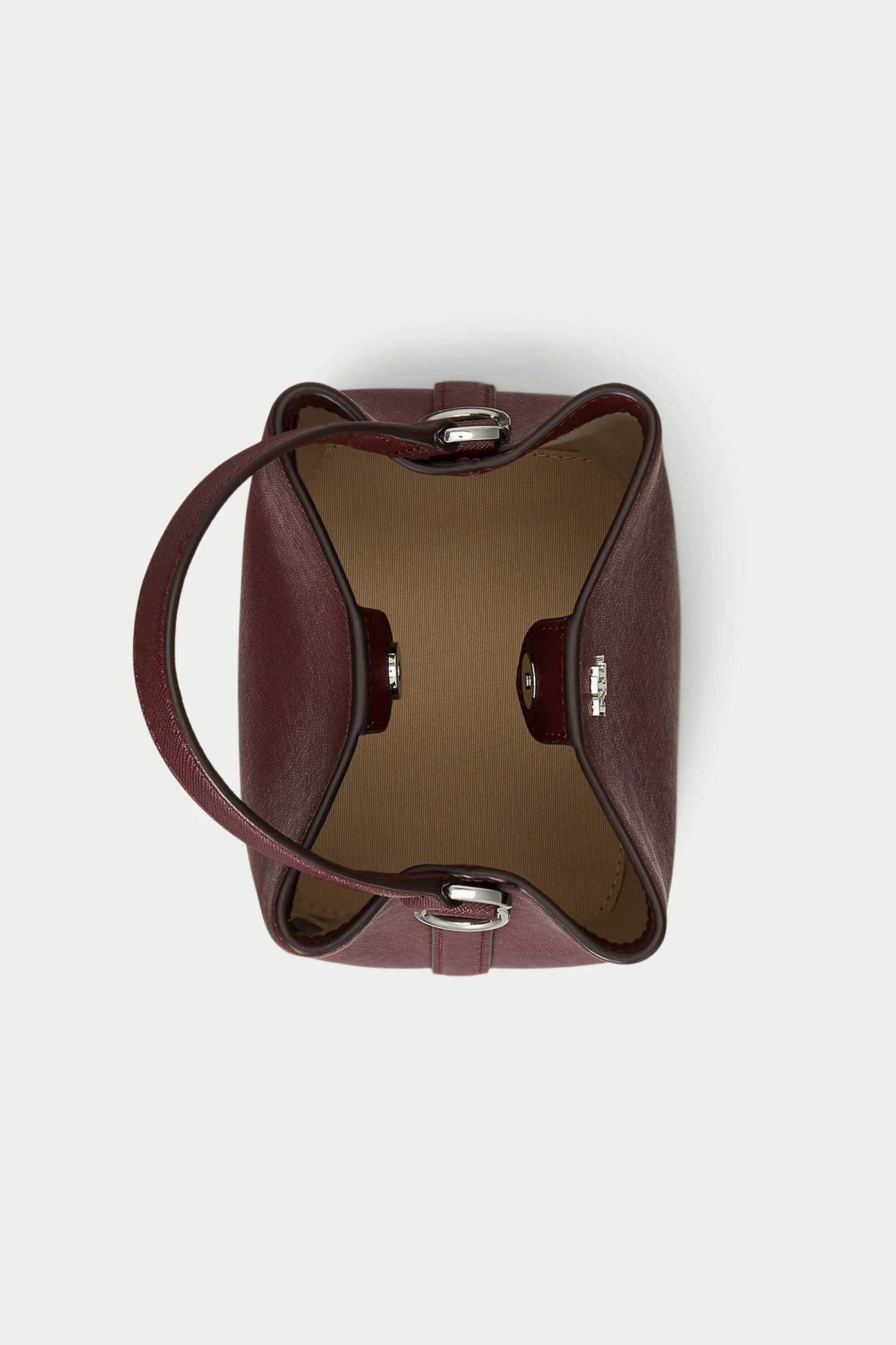 LAUREN RALPH LAUREN Lauren Ralph Lauren γυναικεία τσάντα ώμου "Reese Bucket Small" - 25264052-ONE Μπορντό - 3
