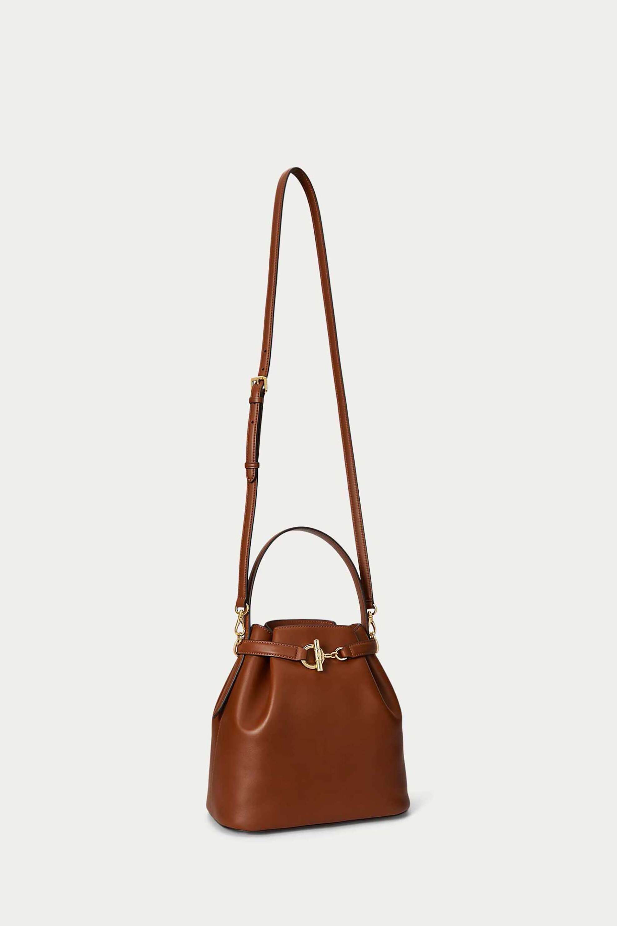 Lauren Ralph Lauren γυναικεία δερμάτινη τσάντα bucket 