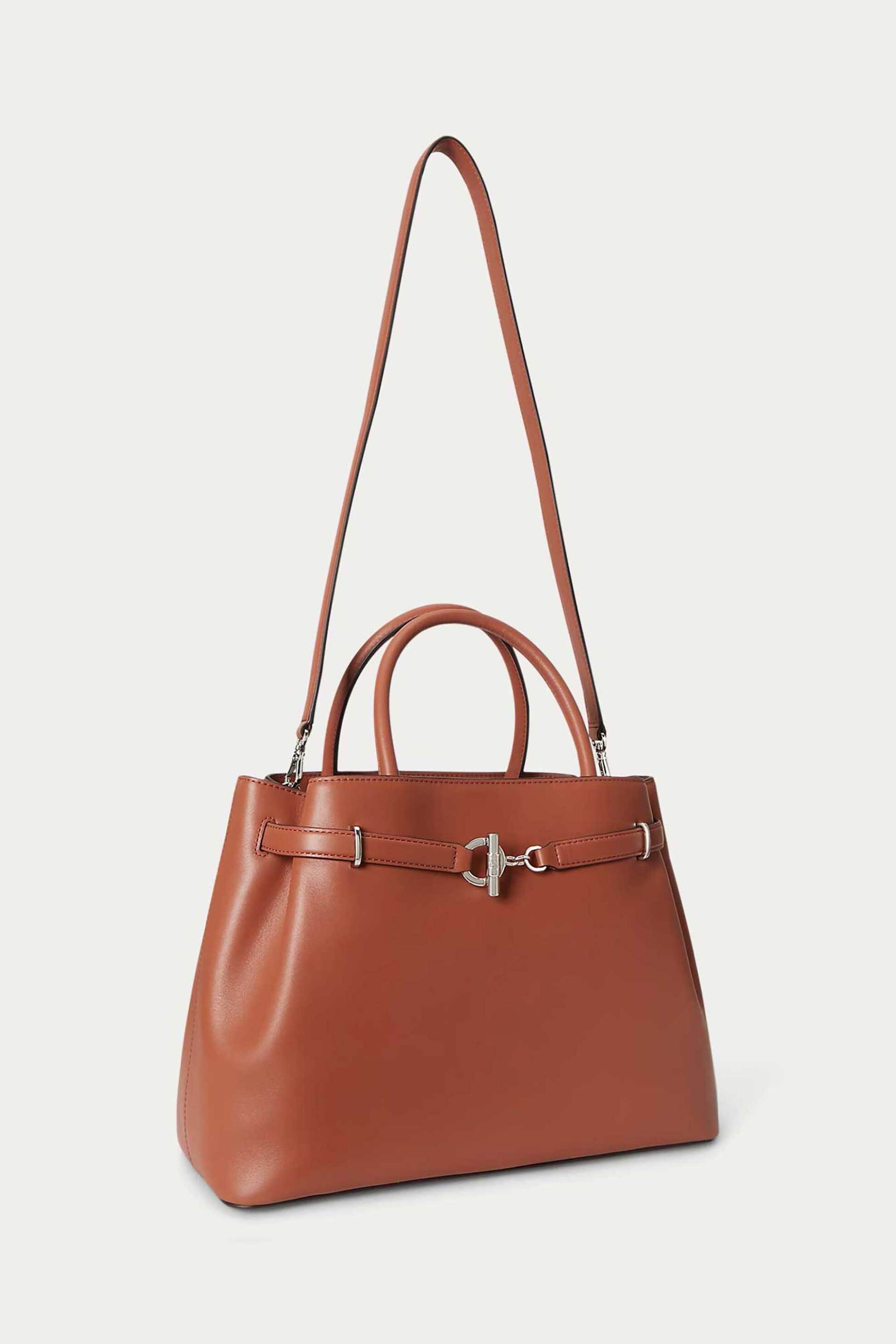 Lauren Ralph Lauren γυναικεία δερμάτινη τσάντα χειρός 