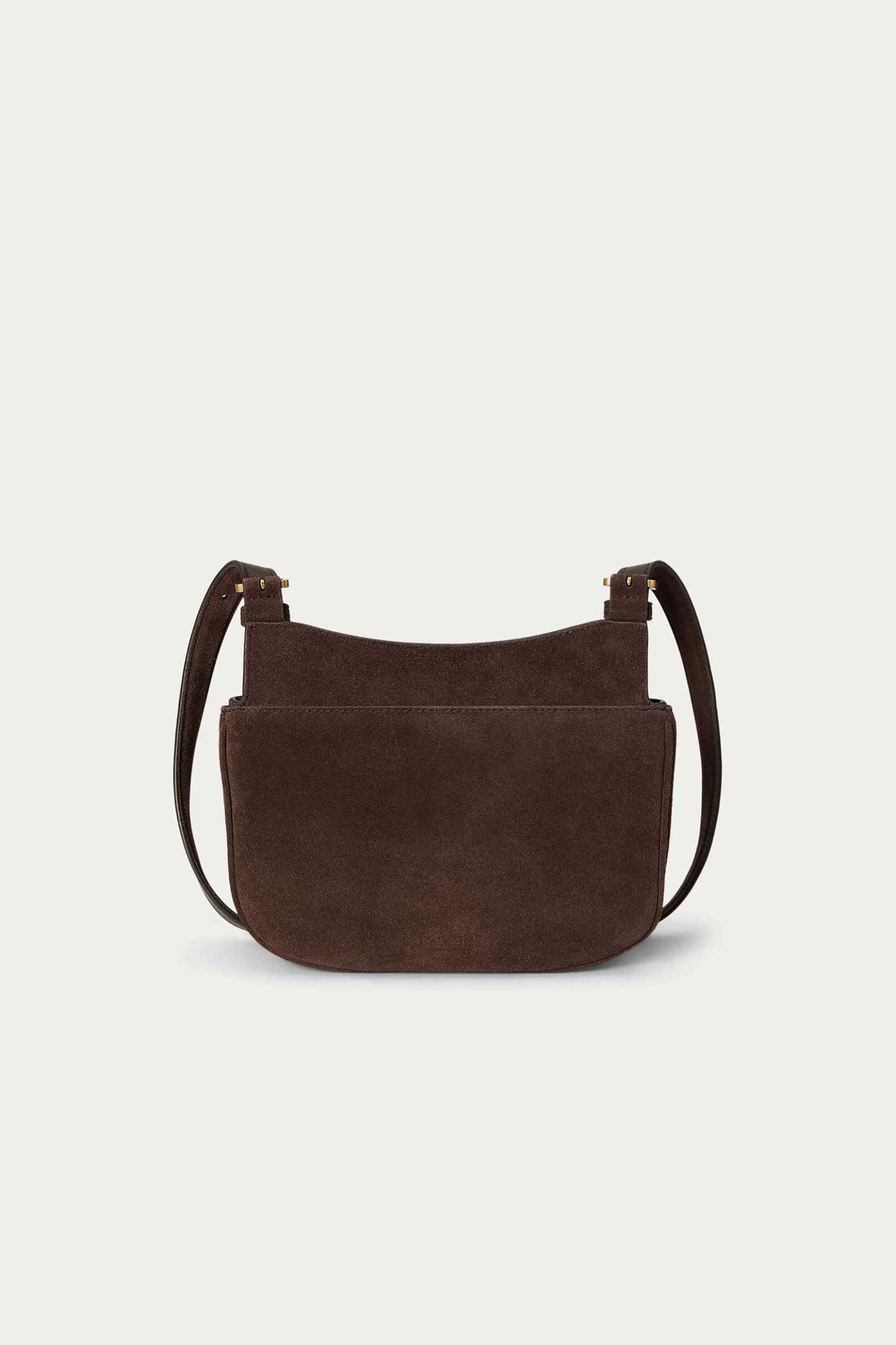 LAUREN RALPH LAUREN Lauren Ralph Lauren γυναικεία suede τσάντα crossbody με μεταλλικό monogram "Marcy Medium" - 26168939-ONE Καφέ - 4