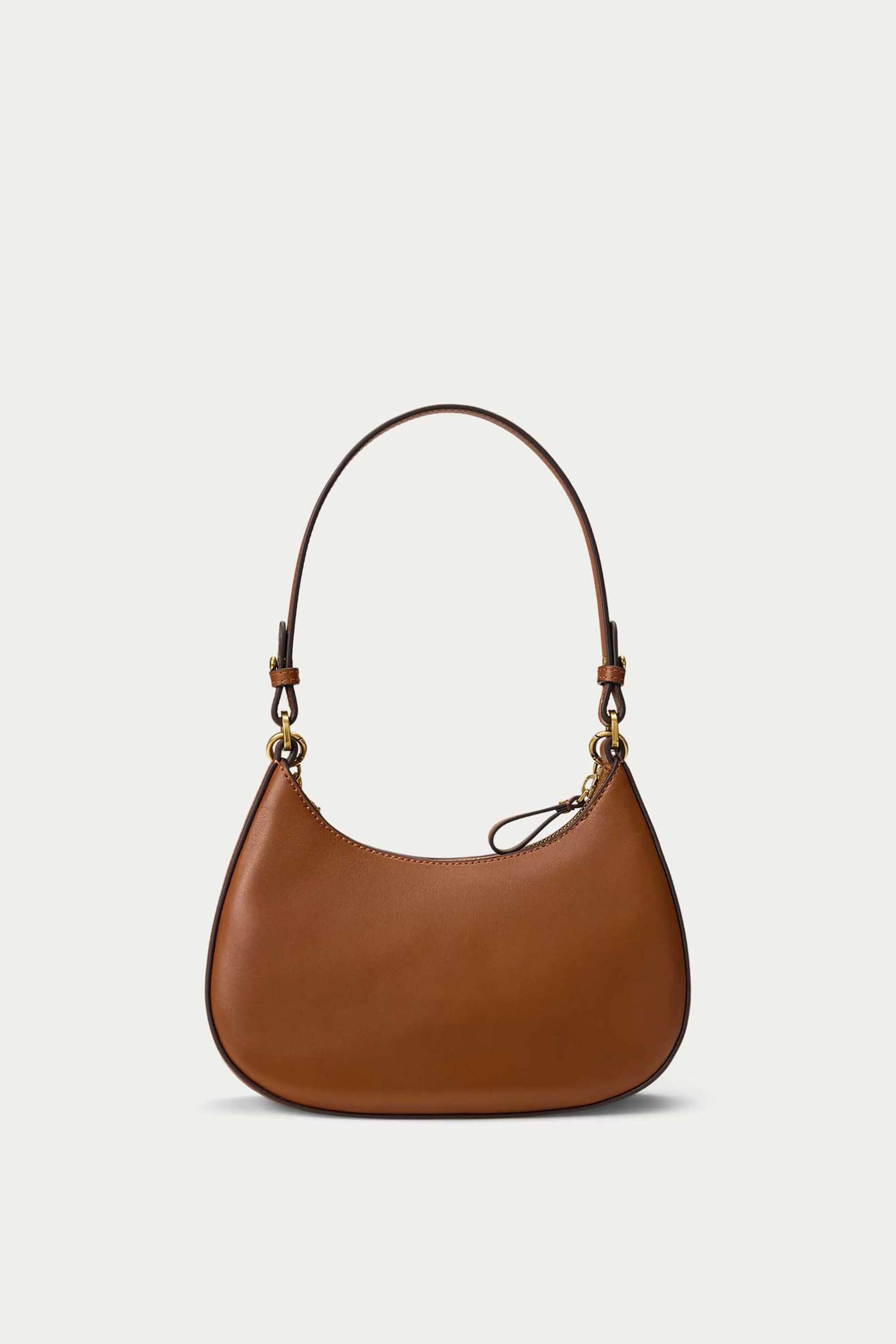 LAUREN RALPH LAUREN Lauren Ralph Lauren γυναικεία δερμάτινη τσάντα ώμου με αλυσίδα και monogram "Marcy Medium" - 26168952-ONE Ταμπά - 4