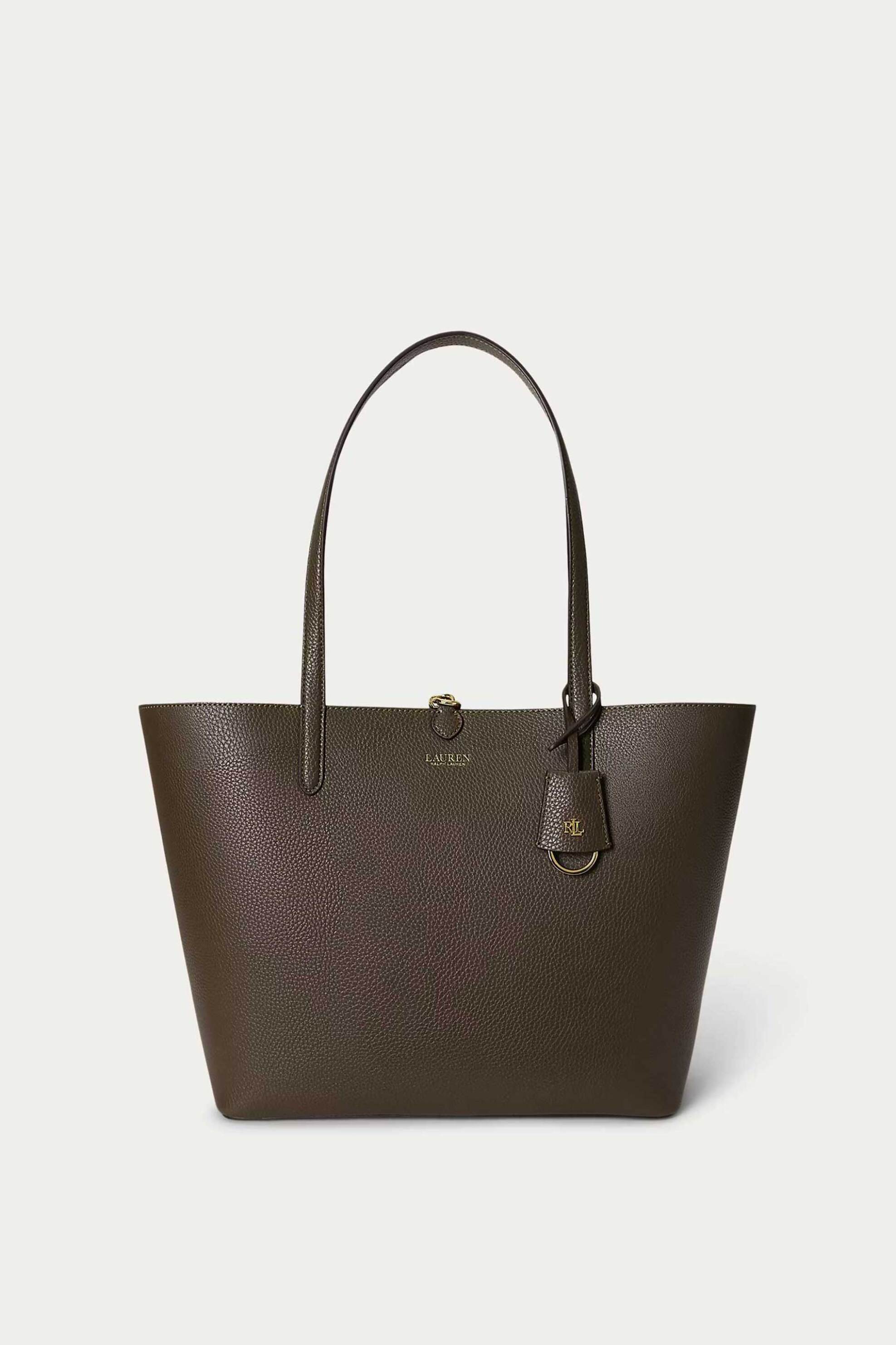 Lauren Ralph Lauren γυναικεία τσάντα tote διπλής όψης με λογότυπο (Large) - 26168984-ONE Χακί