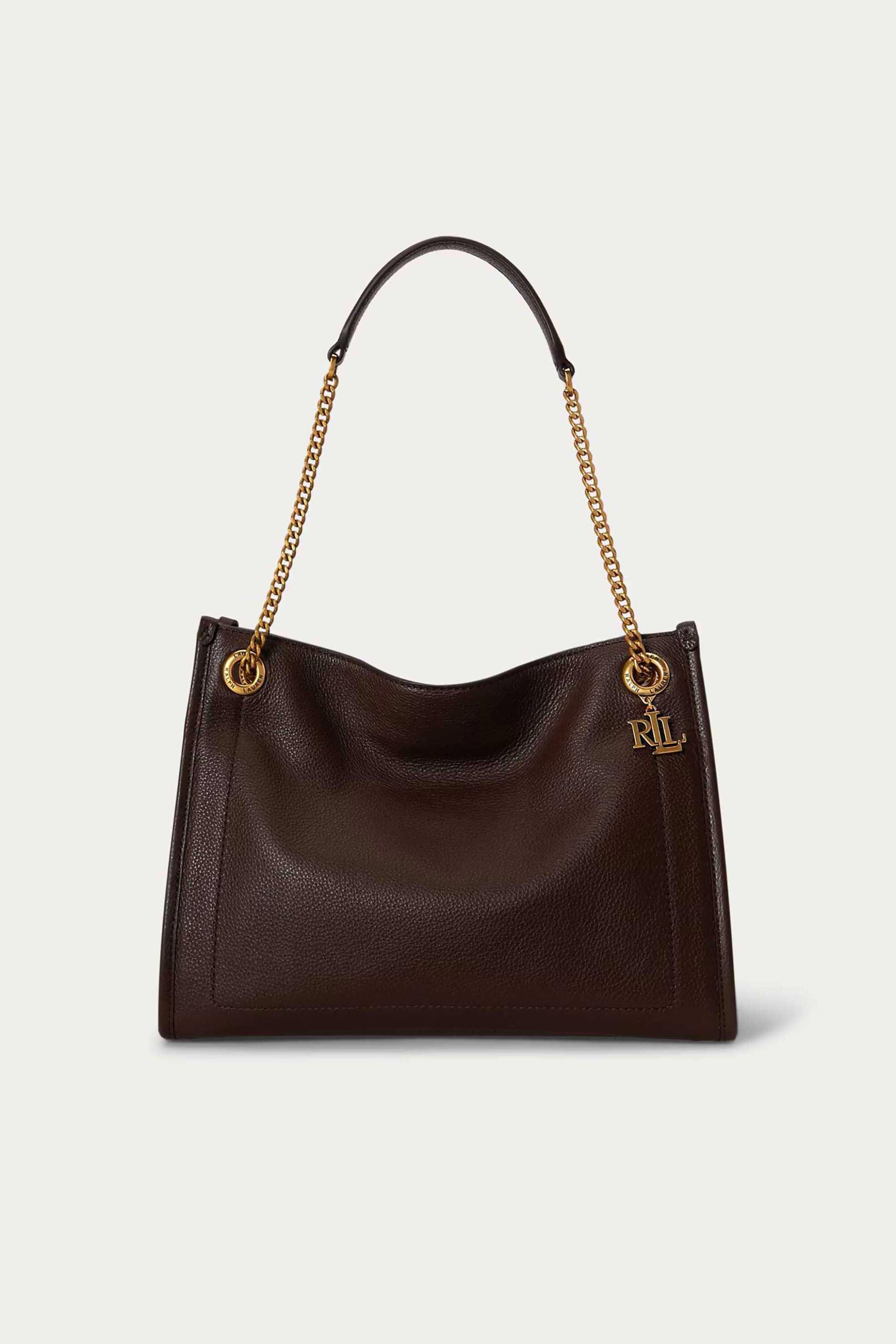 Lauren Ralph Lauren γυναικεία δερμάτινη τσάντα tote "Bradley Medium" - 26264222-ONE Καφέ