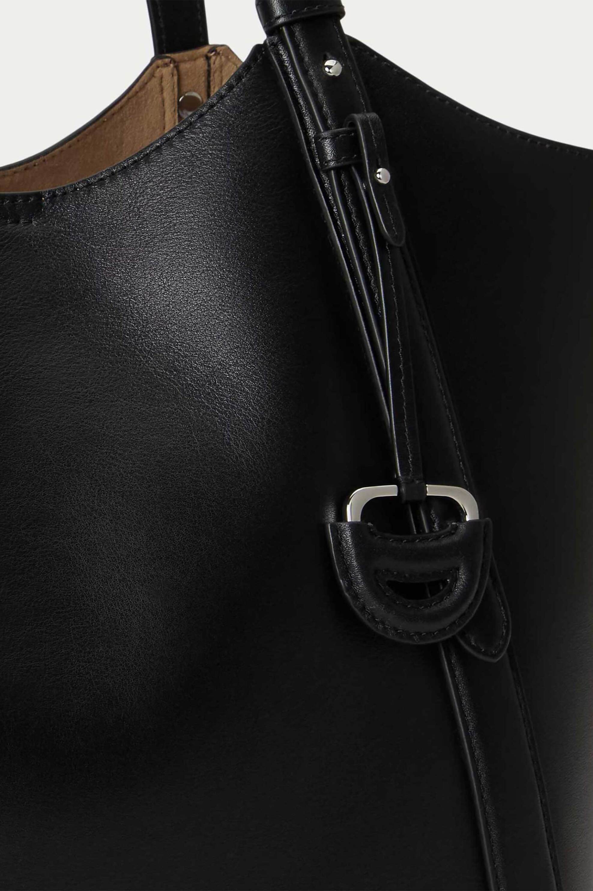 LAUREN RALPH LAUREN Lauren Ralph Lauren γυναικεία δερμάτινη τσάντα tote με λογότυπο "Tasha Large" - 26264769-ONE Μαύρο - 3