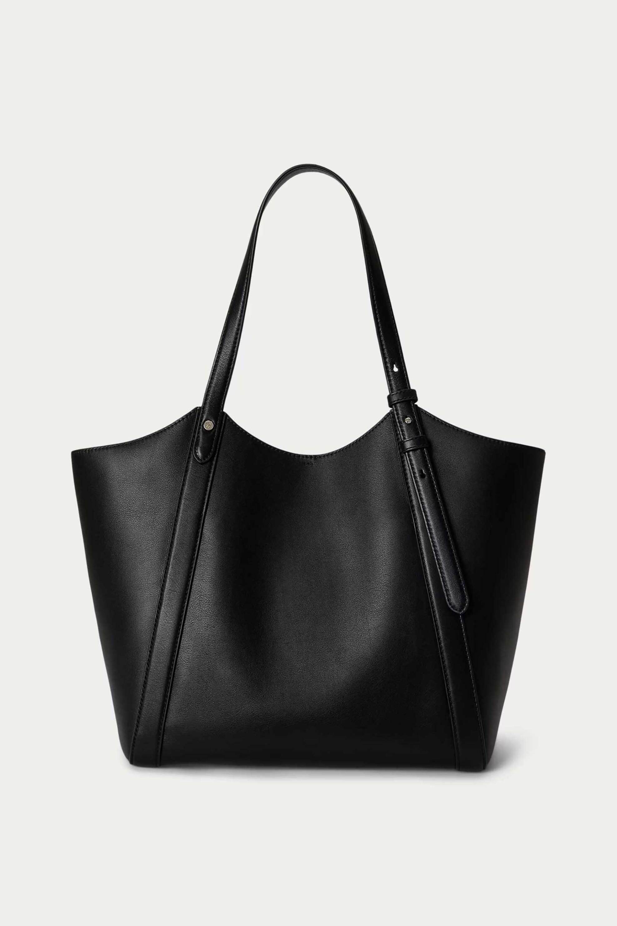 LAUREN RALPH LAUREN Lauren Ralph Lauren γυναικεία δερμάτινη τσάντα tote με λογότυπο "Tasha Large" - 26264769-ONE Μαύρο - 4