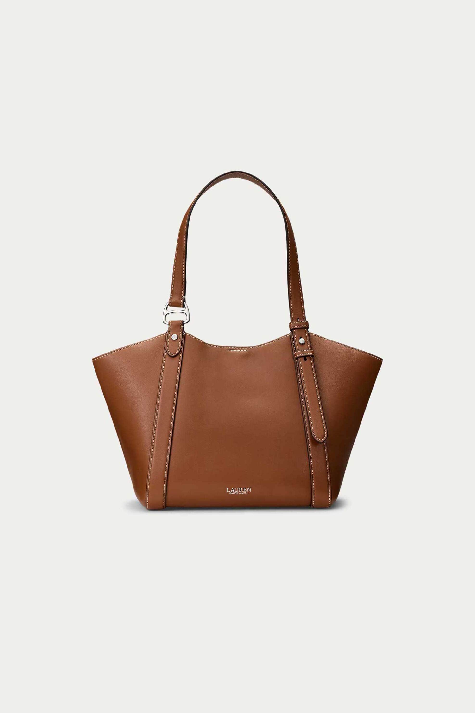 Lauren Ralph Lauren γυναικεία δερμάτινη τσάντα tote με λογότυπο "Tasha Small" - 26264775-ONE Ταμπά