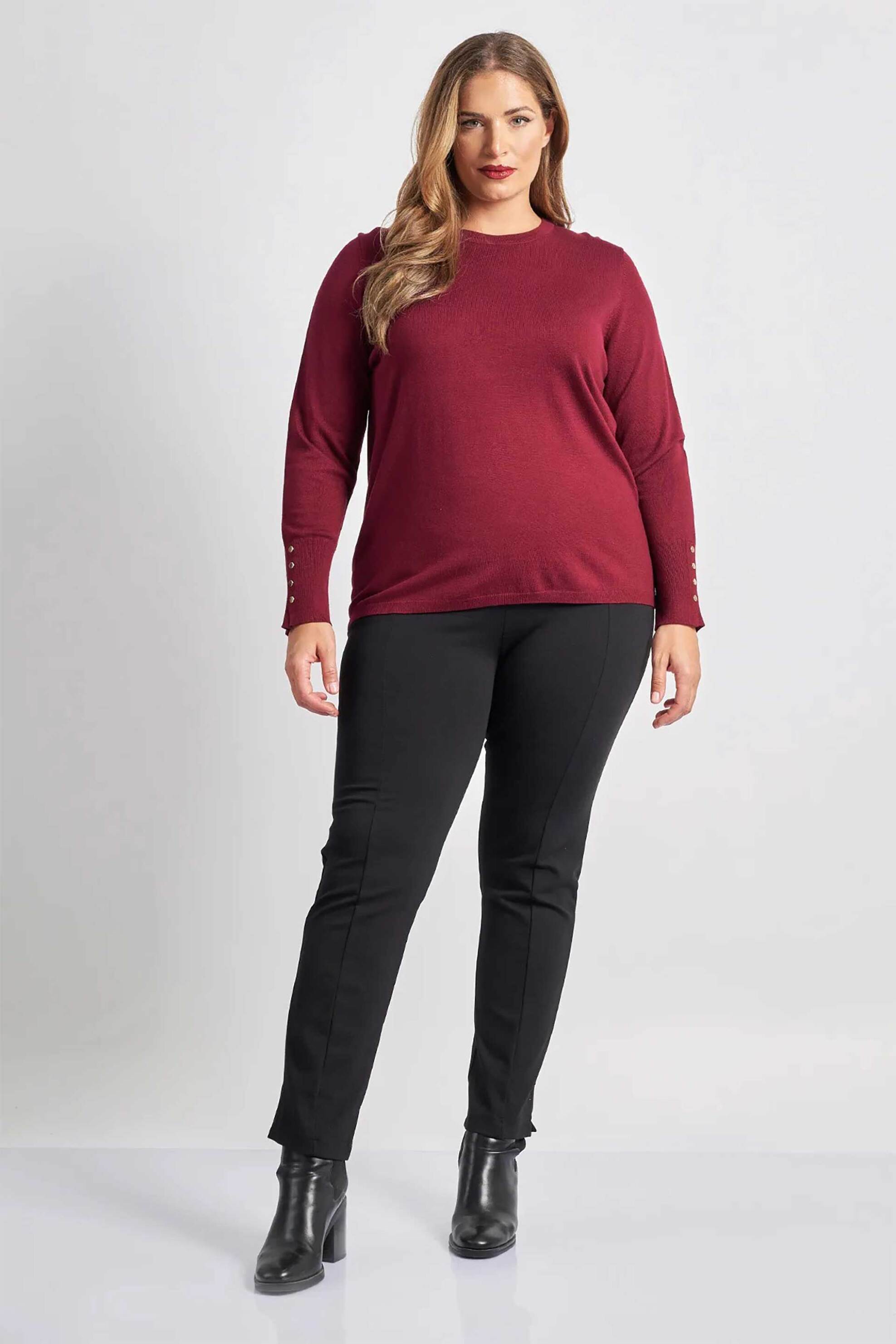 PARABITA Parabita γυναικείο παντελόνι cigarette με ραφή - 012520209488 Μαύρο