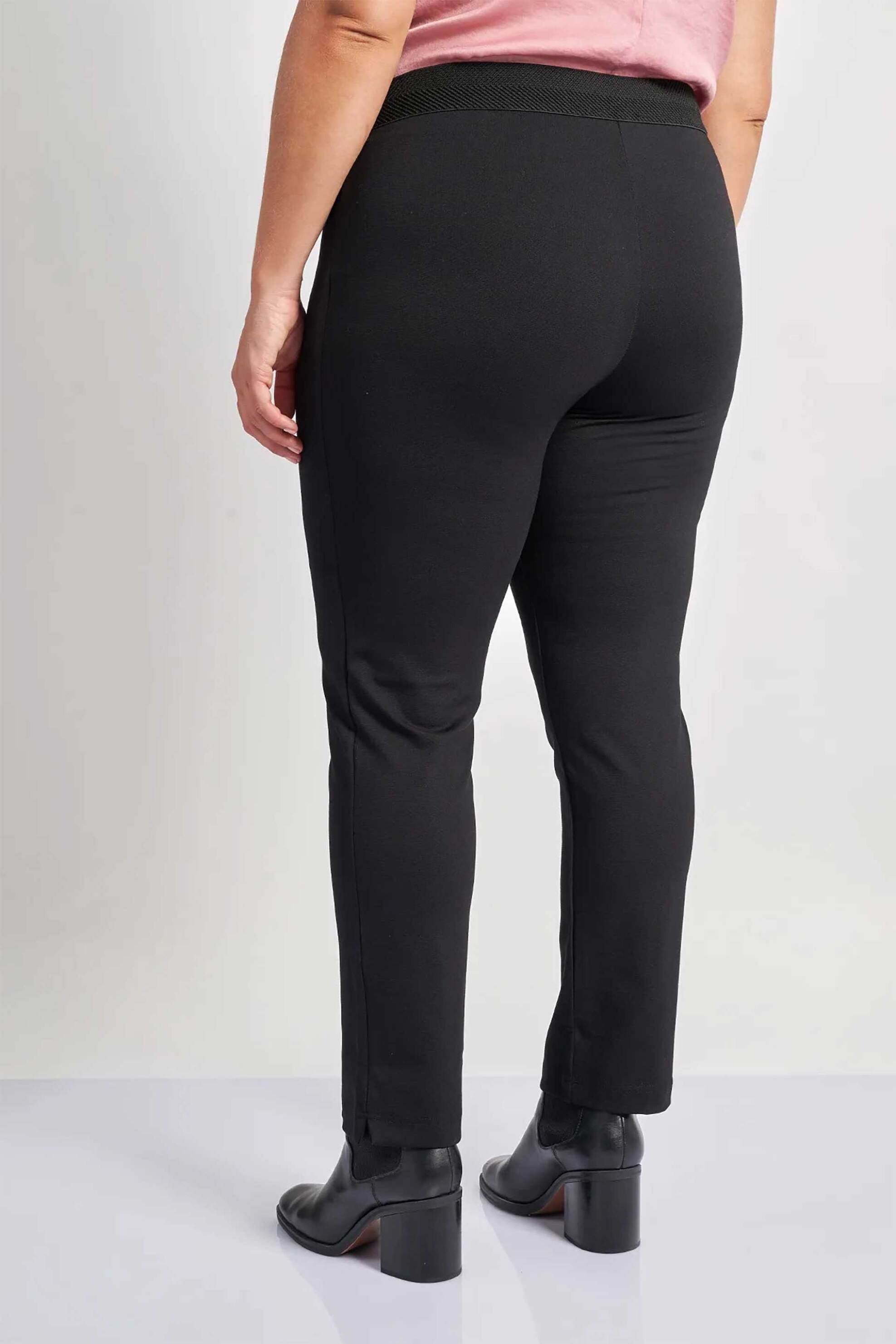 Parabita γυναικείο παντελόνι cigarette με ραφή - 012520209488 Μαύρο φωτογραφία